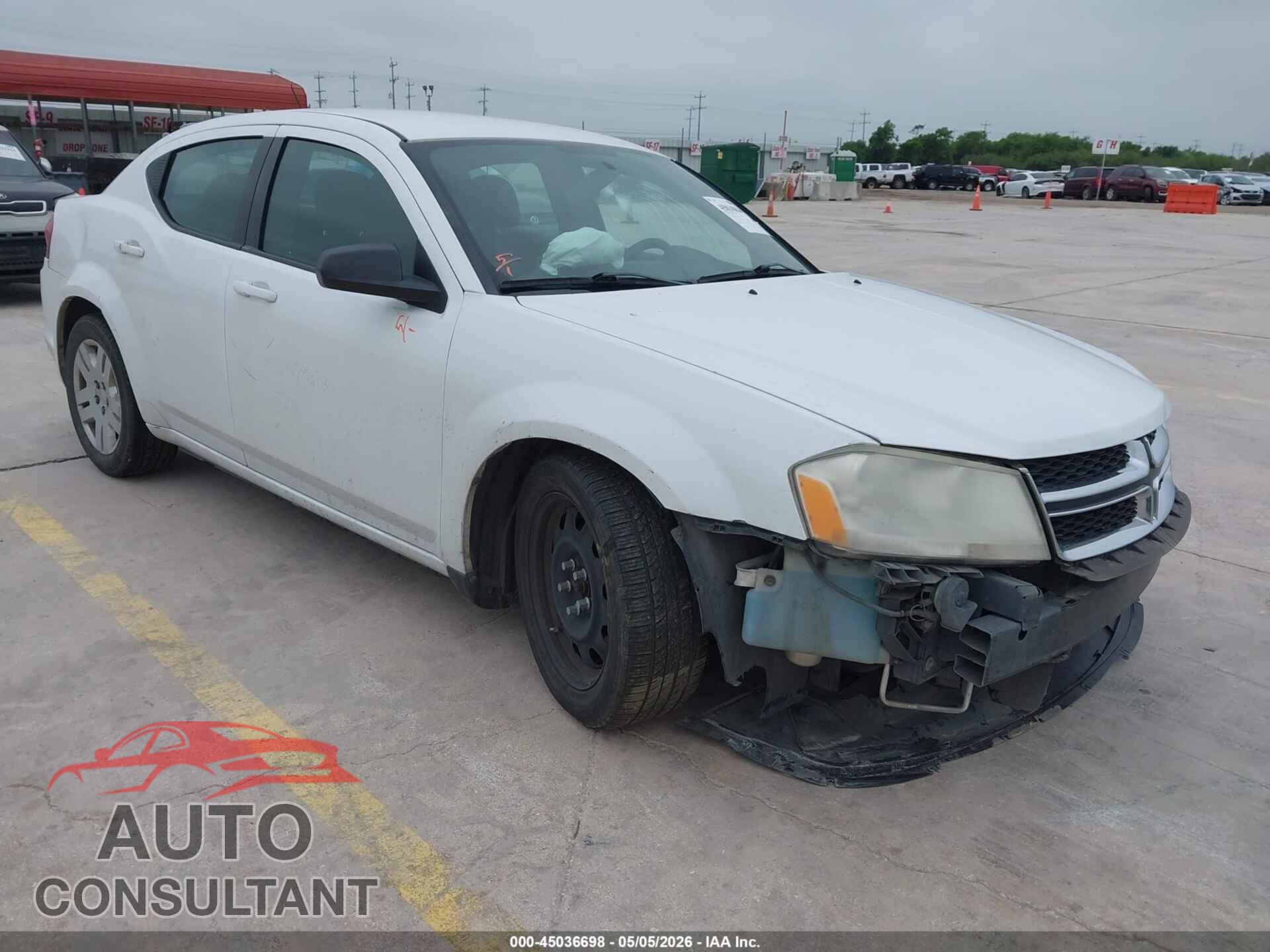 DODGE AVENGER 2013 - 1C3CDZAB2DN752110