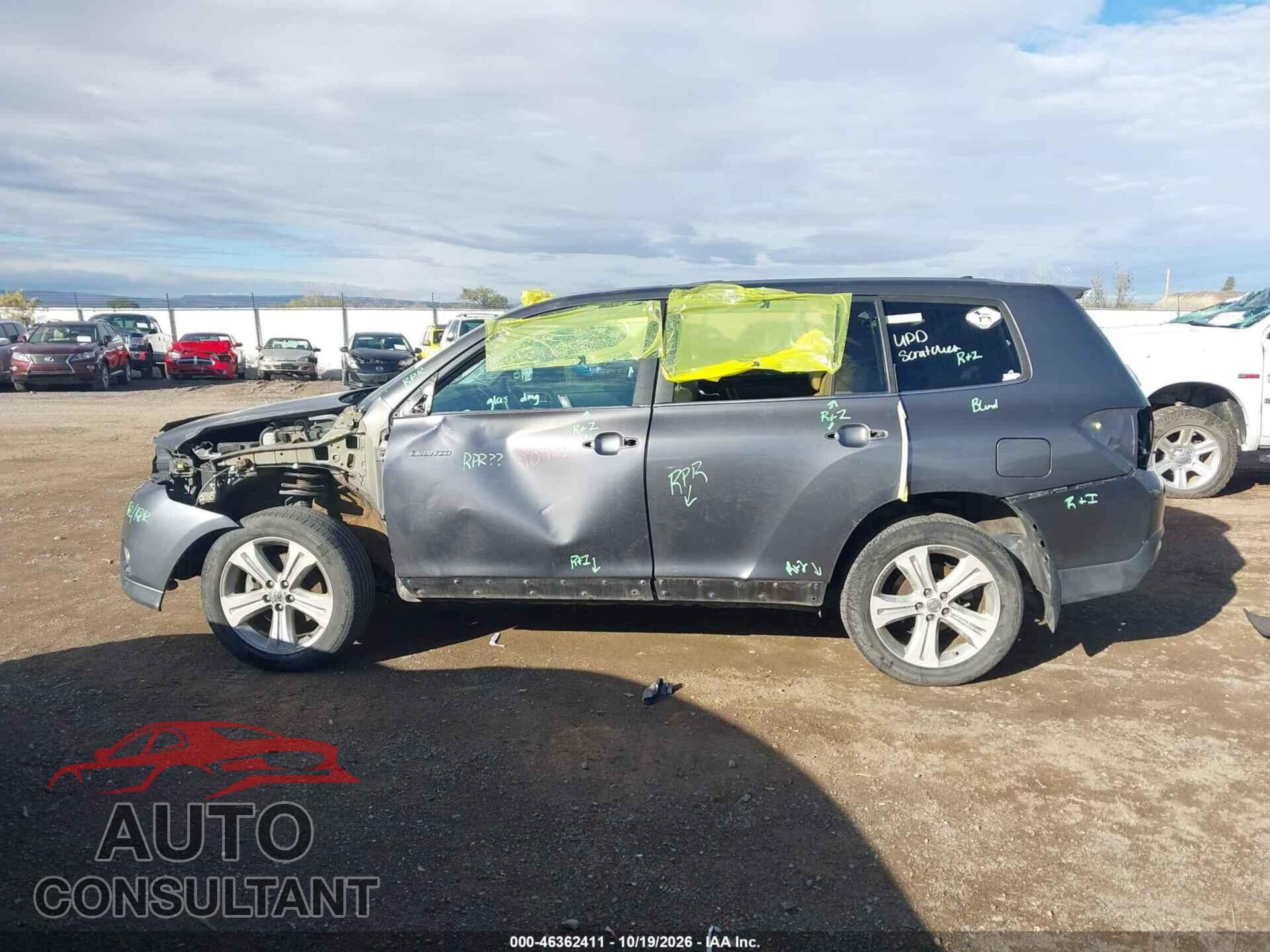 TOYOTA HIGHLANDER 2012 - 5TDDK3EH5CS125105
