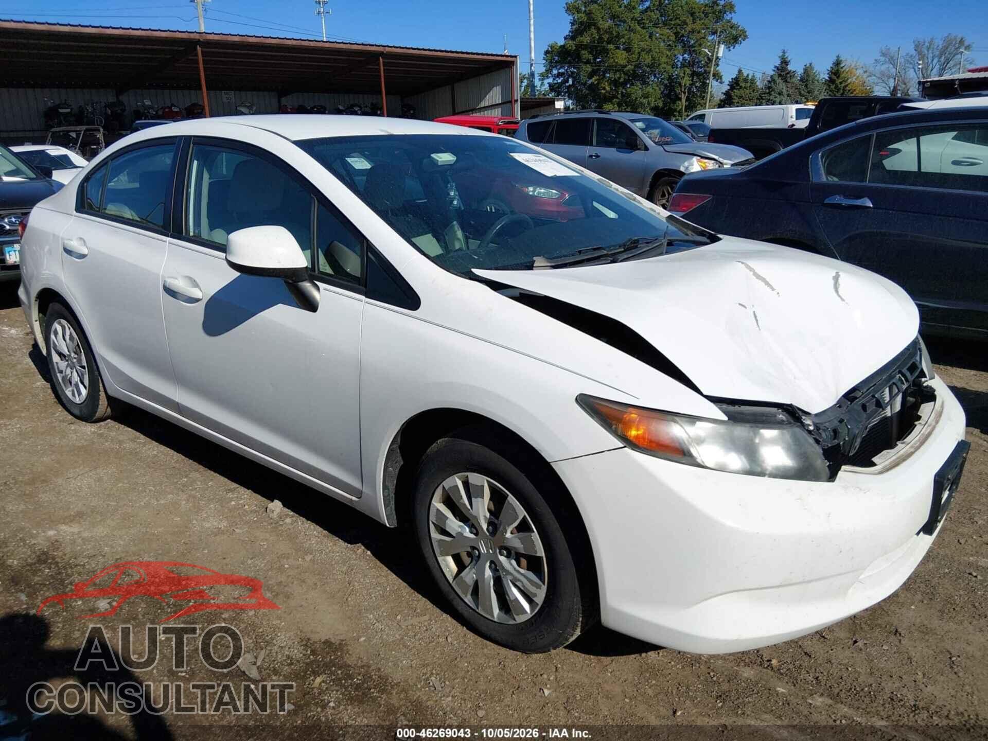HONDA CIVIC 2012 - 19XFB2F51CE016044