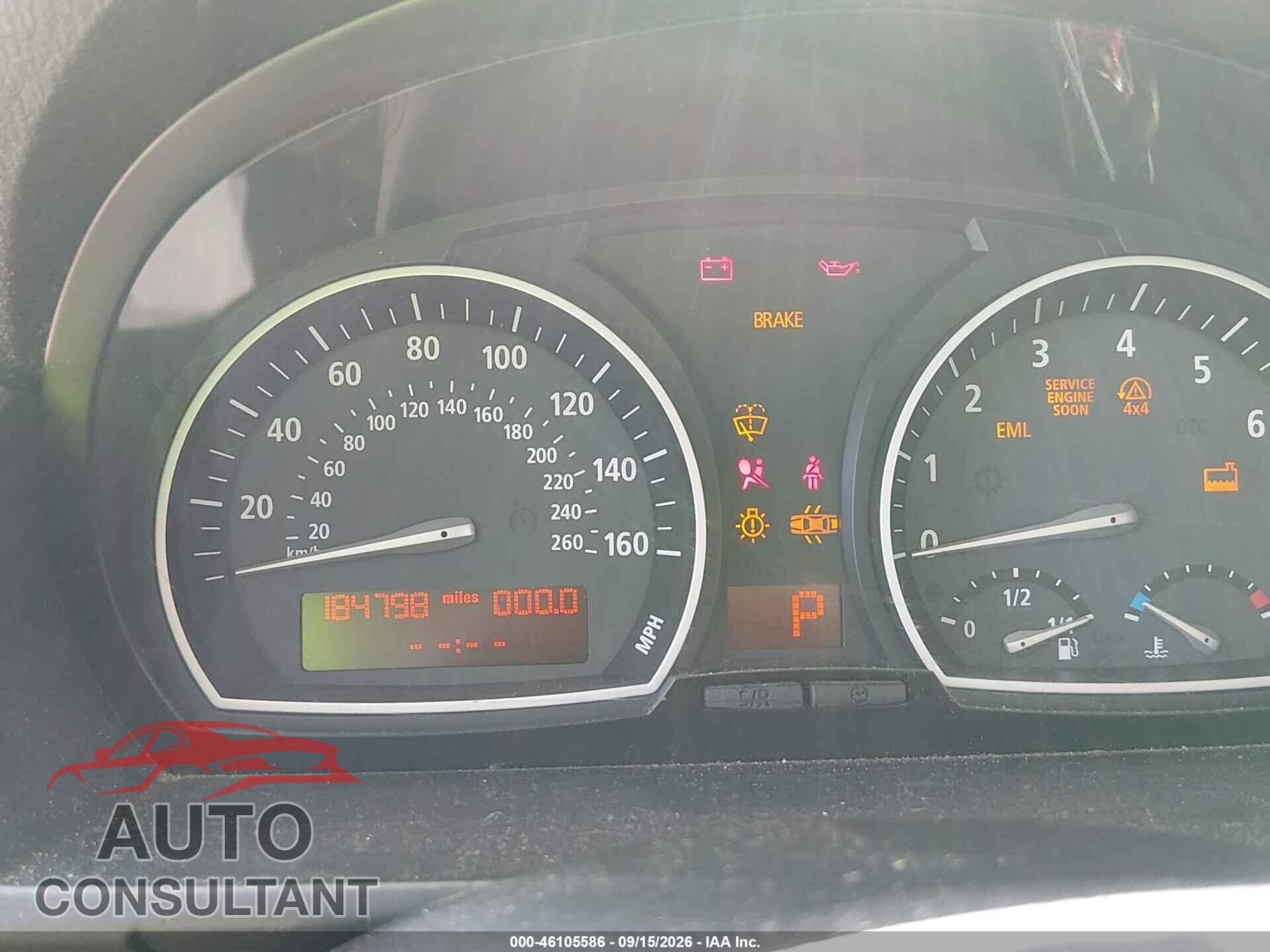 BMW X3 2010 - WBXPC9C43AWK16306