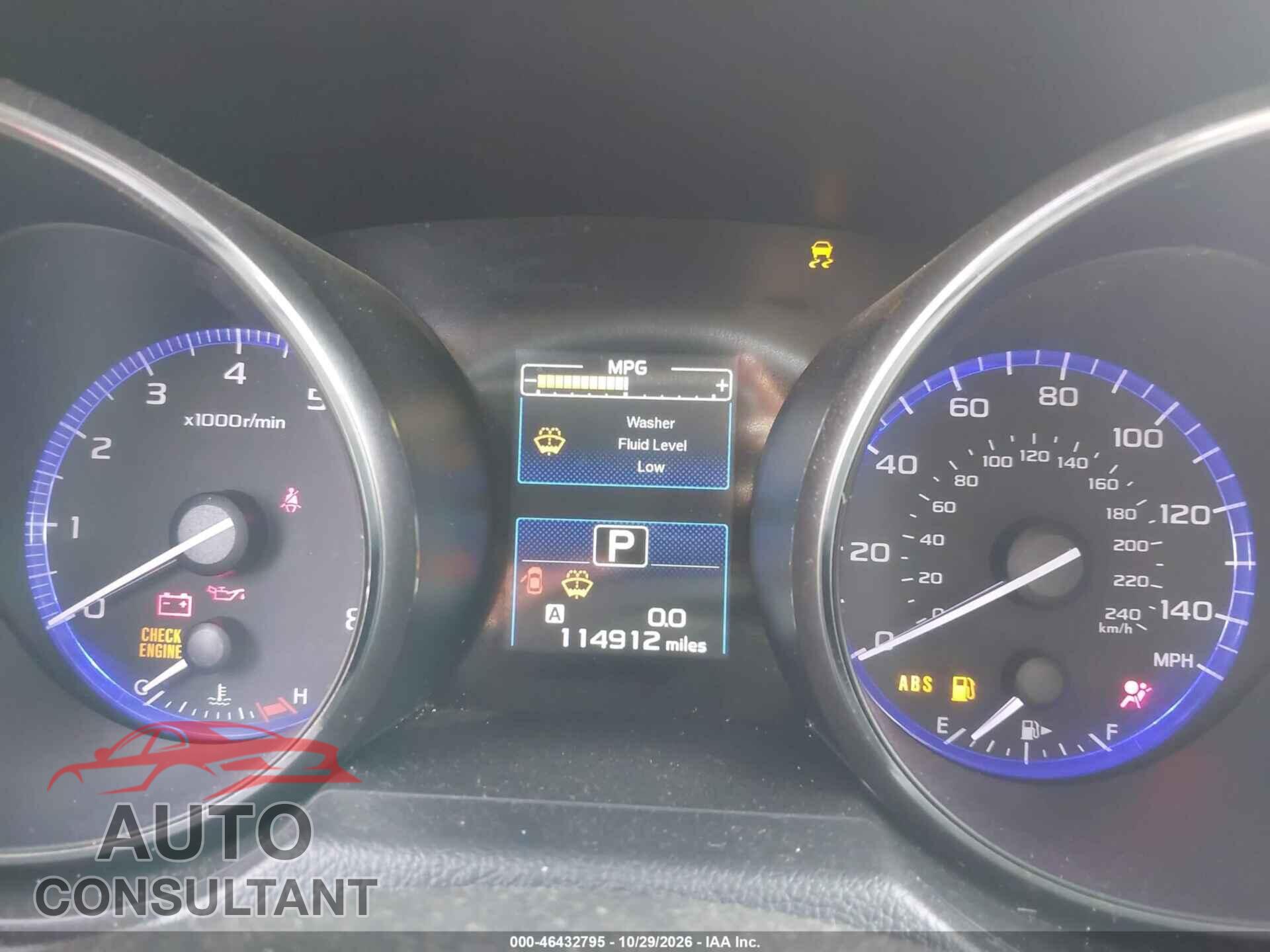 SUBARU OUTBACK 2015 - 4S4BSAJC2F3240400