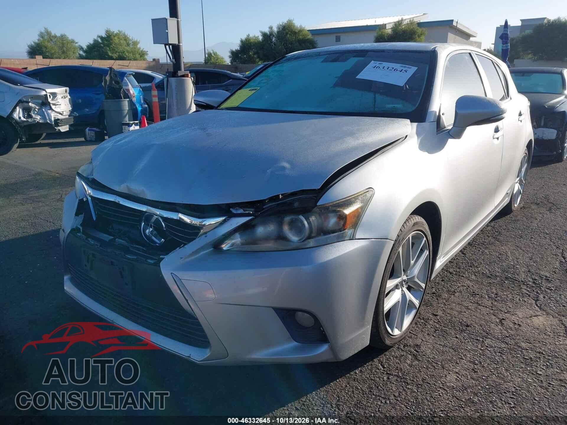 LEXUS CT 200H 2014 - JTHKD5BH8E2186653