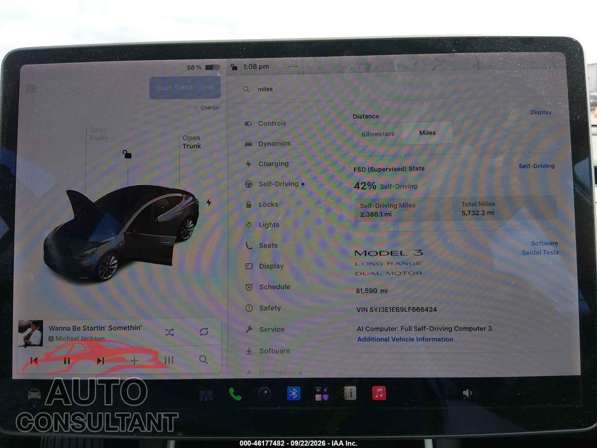 TESLA MODEL 3 2020 - 5YJ3E1EB9LF666424