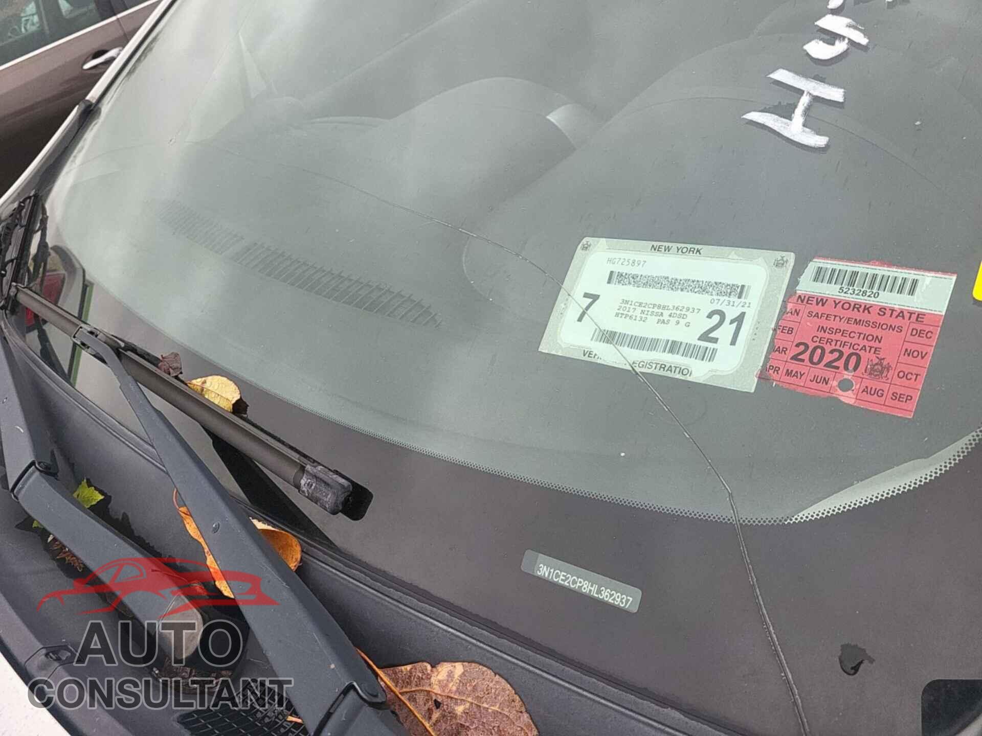NISSAN VERSA NOTE 2017 - 3N1CE2CP8HL362937