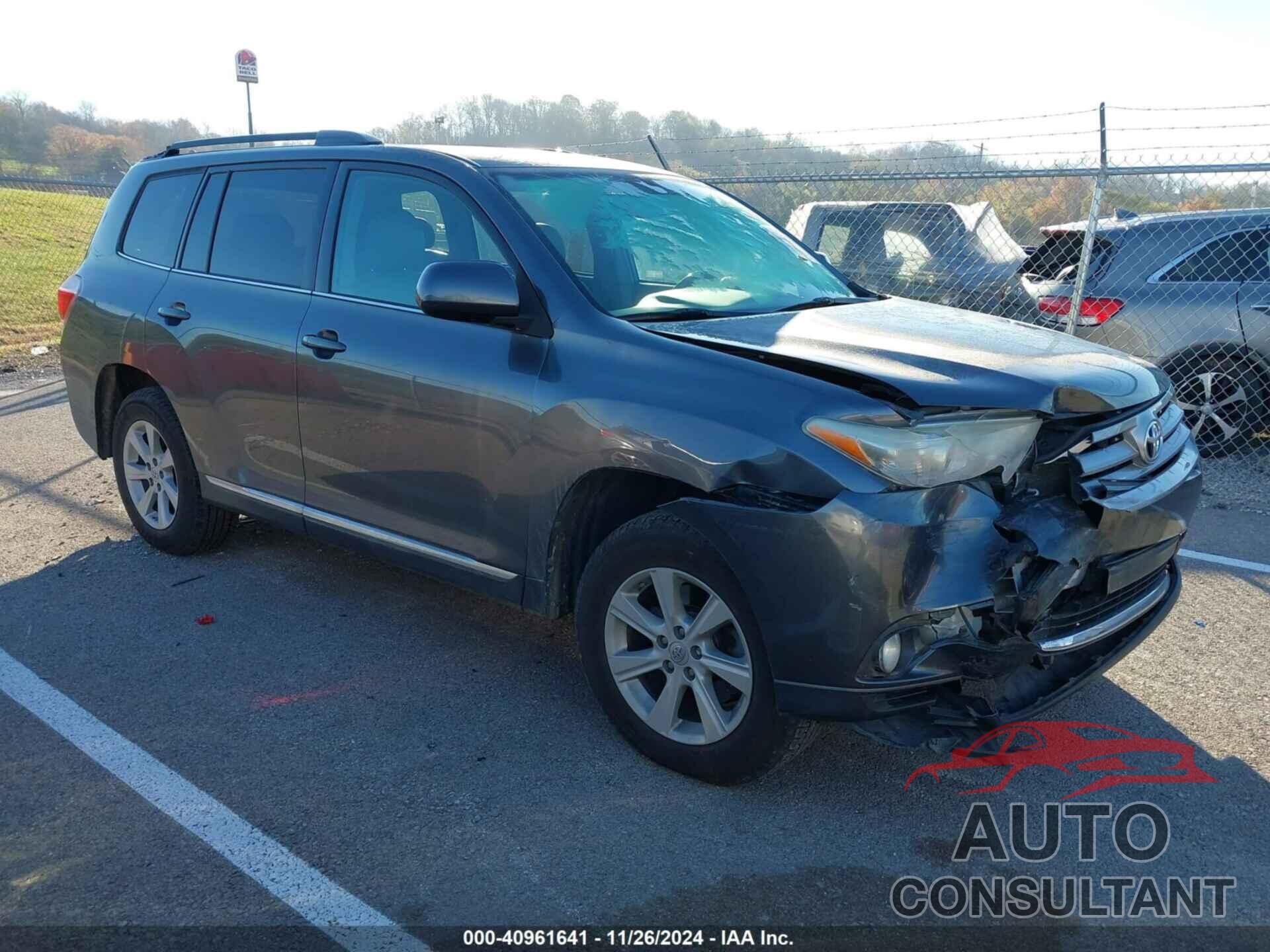 TOYOTA HIGHLANDER 2013 - 5TDBK3EH3DS264738