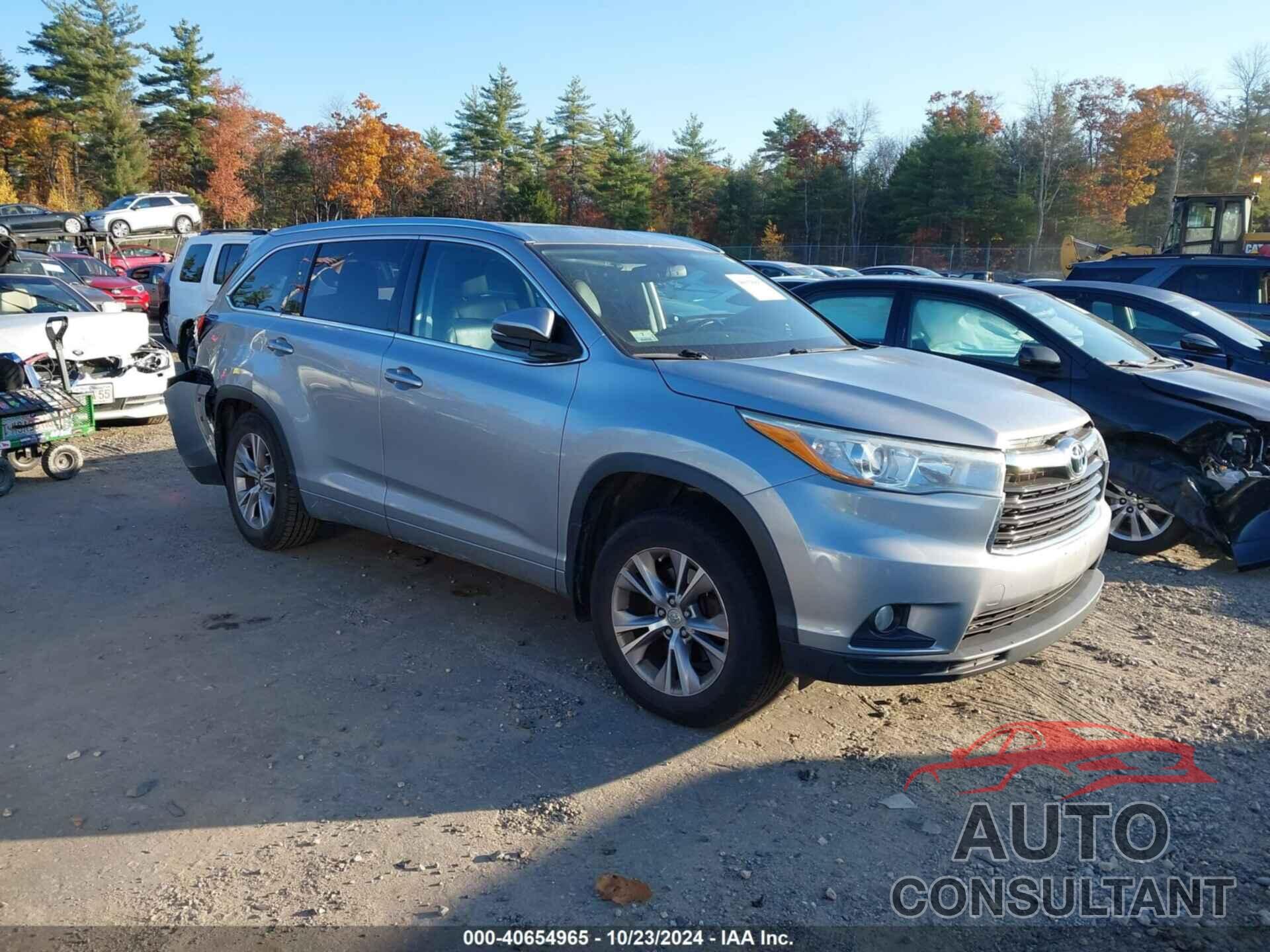 TOYOTA HIGHLANDER 2015 - 5TDJKRFH4FS224118