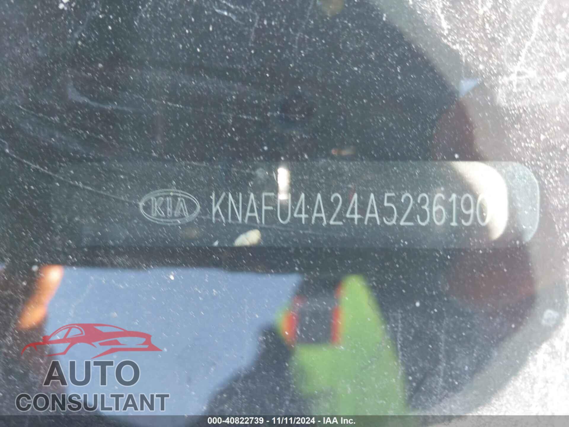 KIA FORTE 2010 - KNAFU4A24A5236190