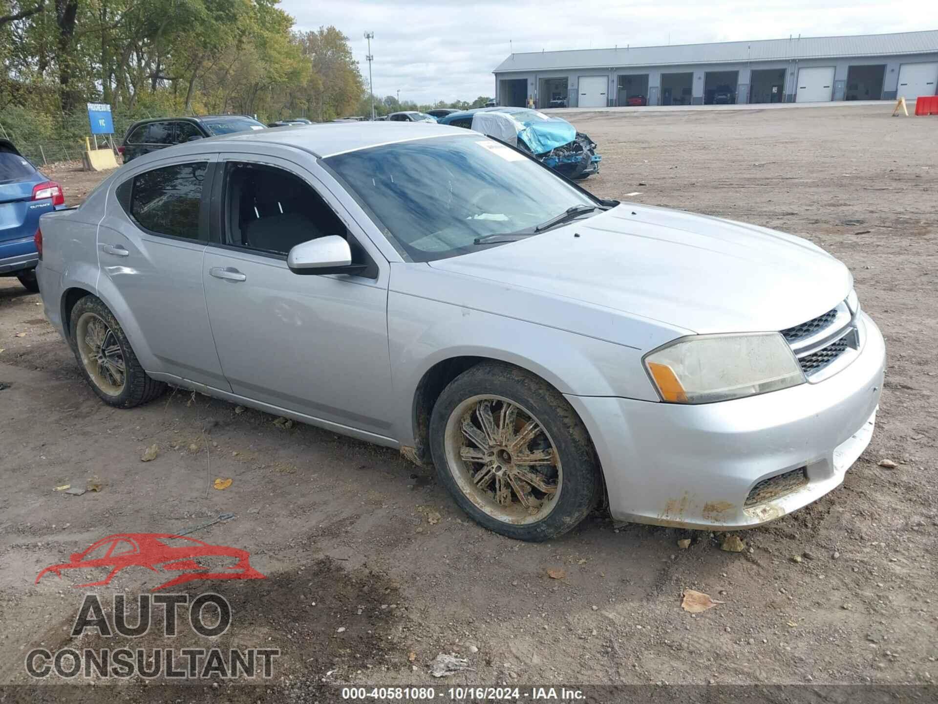 DODGE AVENGER 2012 - 1C3CDZCB8CN161680