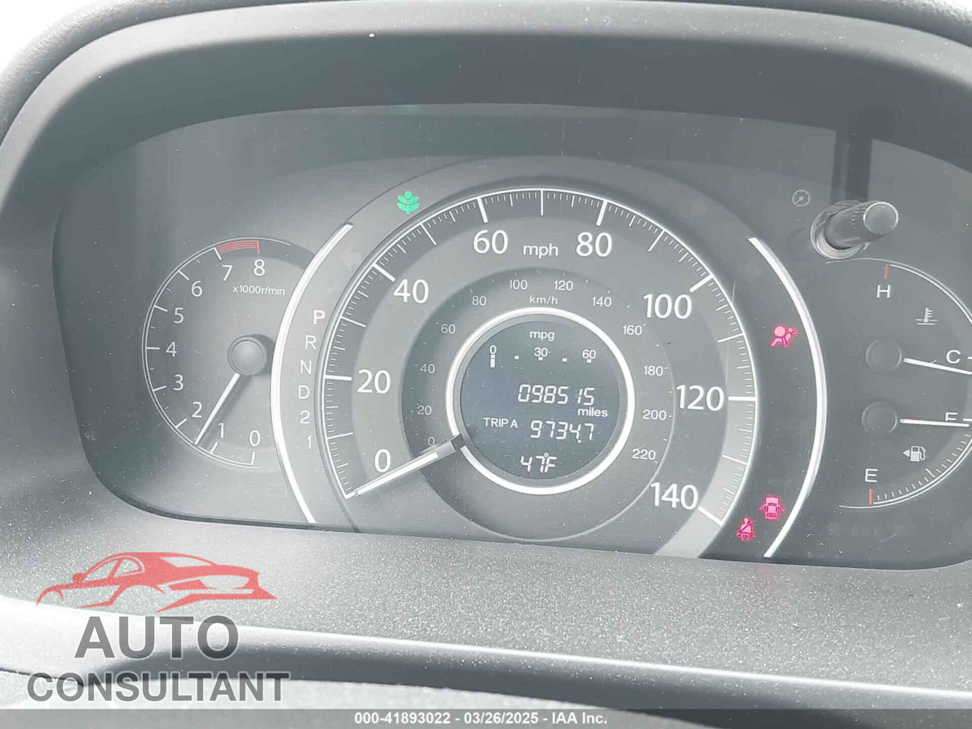 HONDA CR-V 2013 - 2HKRM4H37DH654214