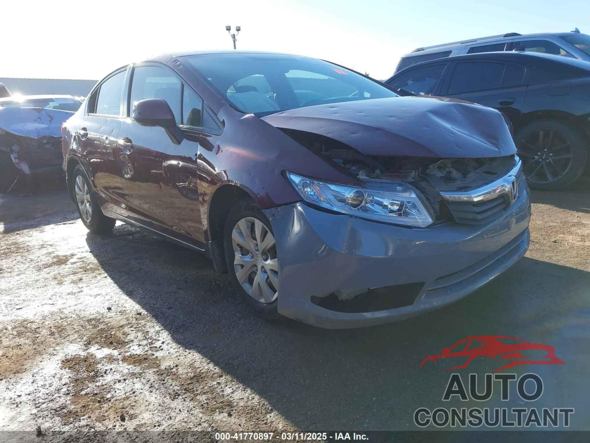 HONDA CIVIC 2012 - 19XFB2F55CE079504