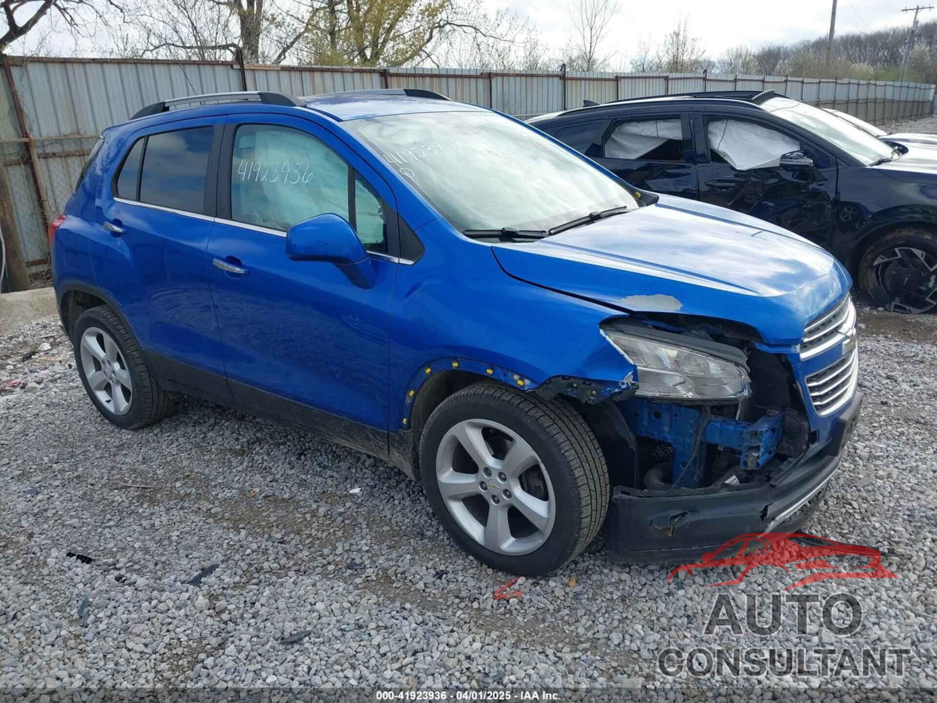 CHEVROLET TRAX 2016 - KL7CJMSB4GB758564