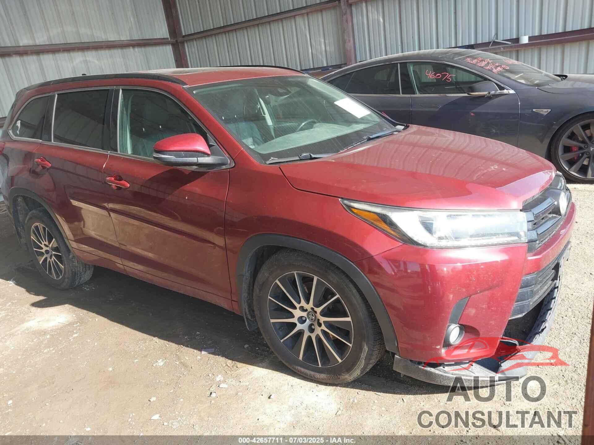 TOYOTA HIGHLANDER 2017 - 5TDJZRFHXHS380047