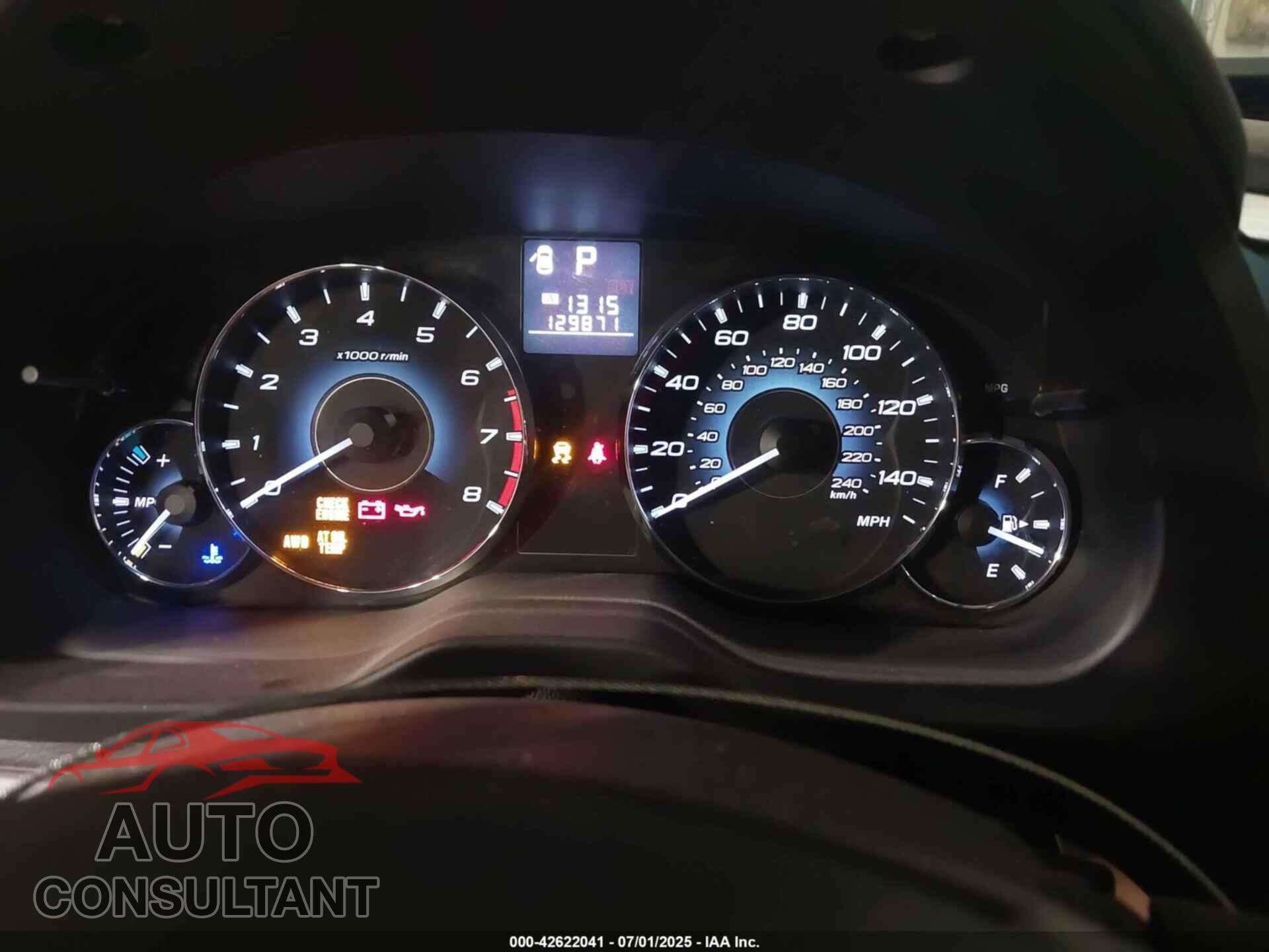 SUBARU OUTBACK 2012 - 4S4BRBCC8C3272701