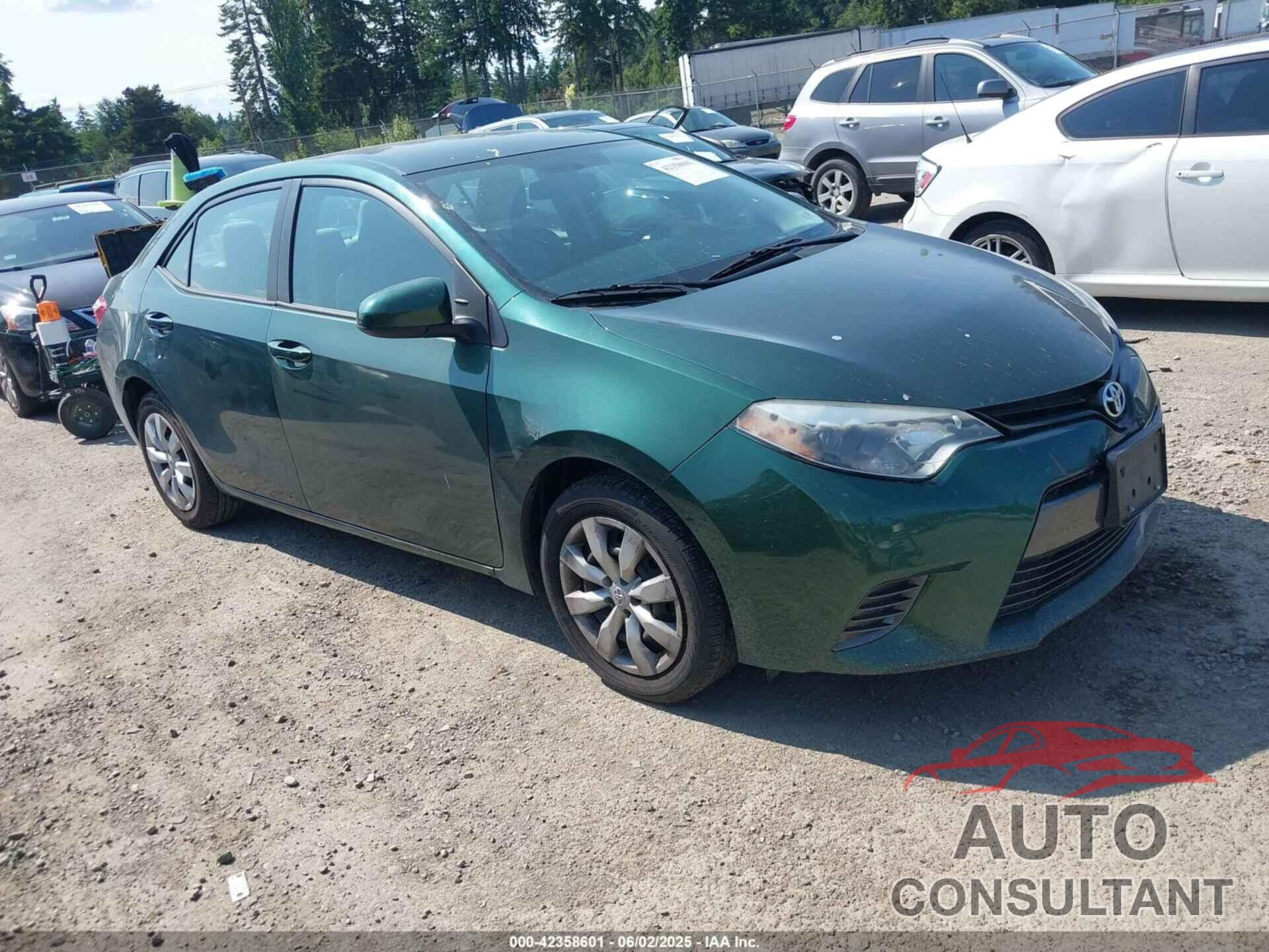 TOYOTA COROLLA 2016 - 2T1BURHE1GC492717