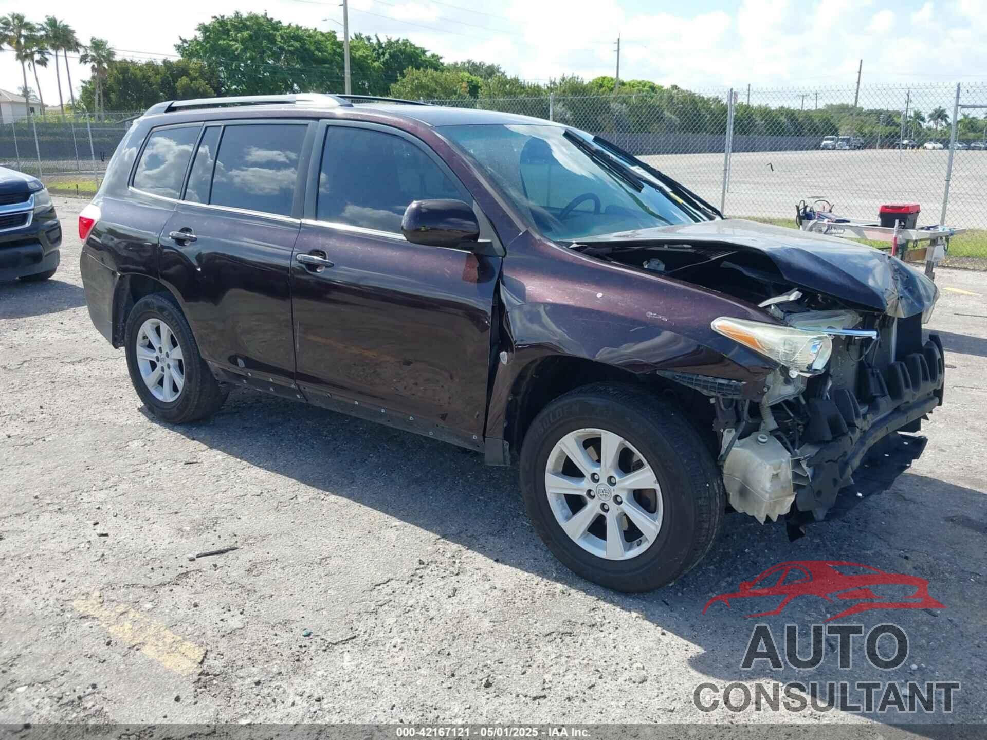 TOYOTA HIGHLANDER 2013 - 5TDBK3EH4DS209733