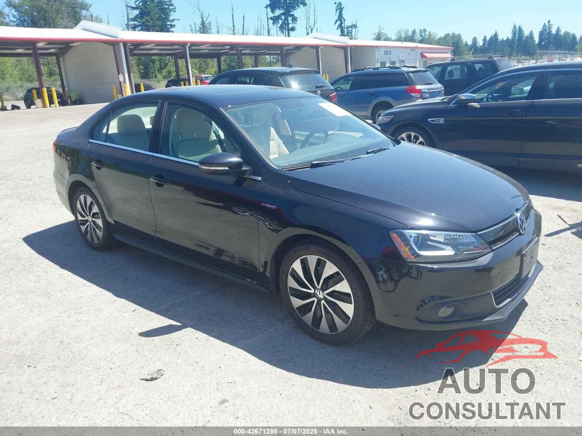 VOLKSWAGEN JETTA HYBRID 2013 - 3VW637AJXDM263419