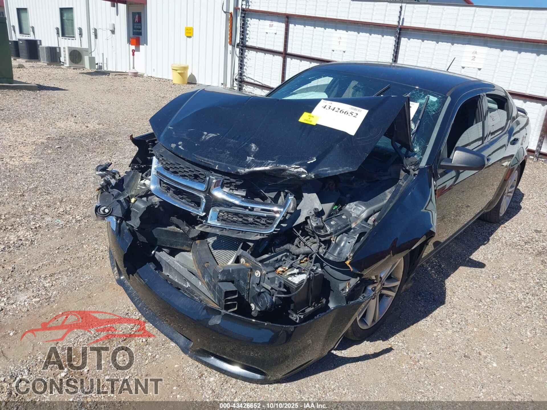 DODGE AVENGER 2013 - 1C3CDZAG6DN769861