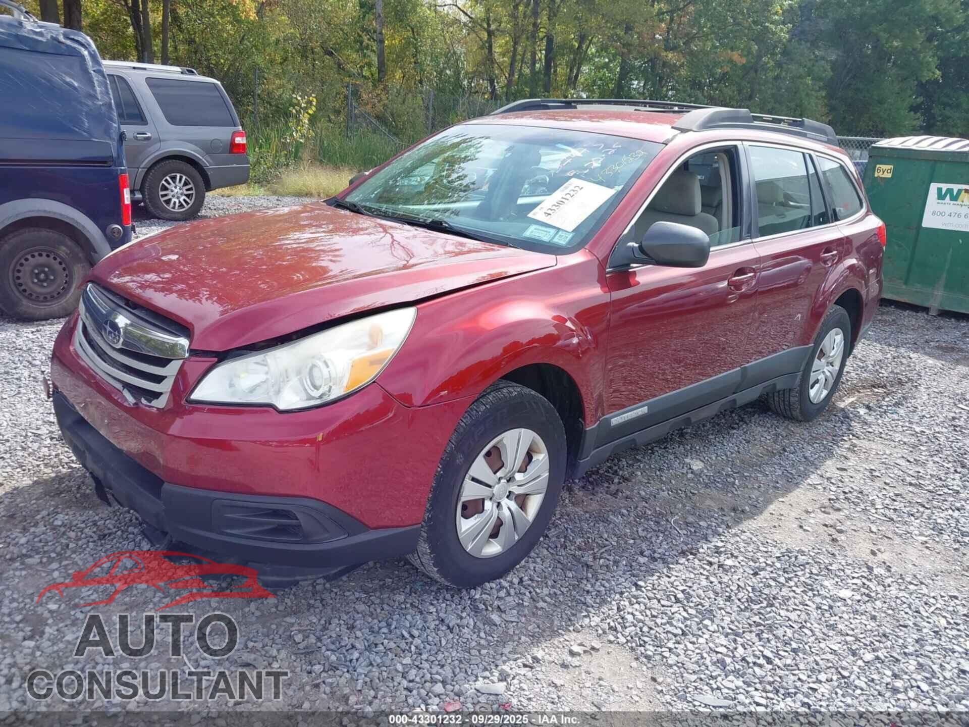 SUBARU OUTBACK 2011 - 4S4BRBAC5B3444460