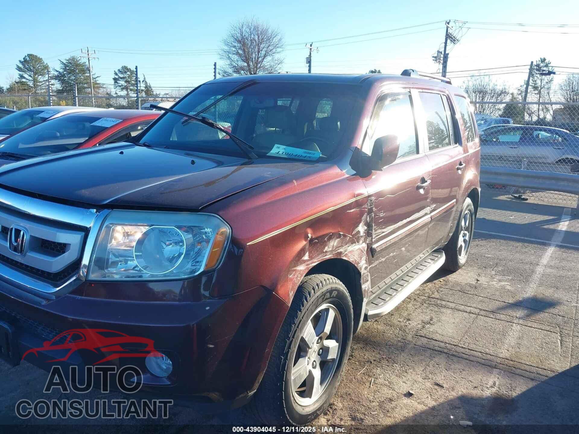 HONDA PILOT 2009 - 5FNYF48669B019104