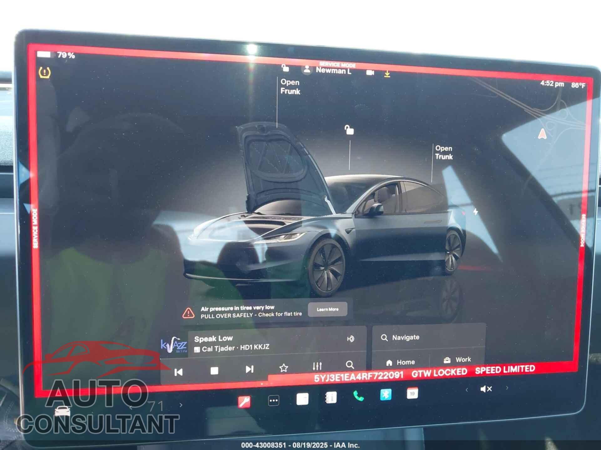 TESLA MODEL 3 2024 - 5YJ3E1EA4RF722091