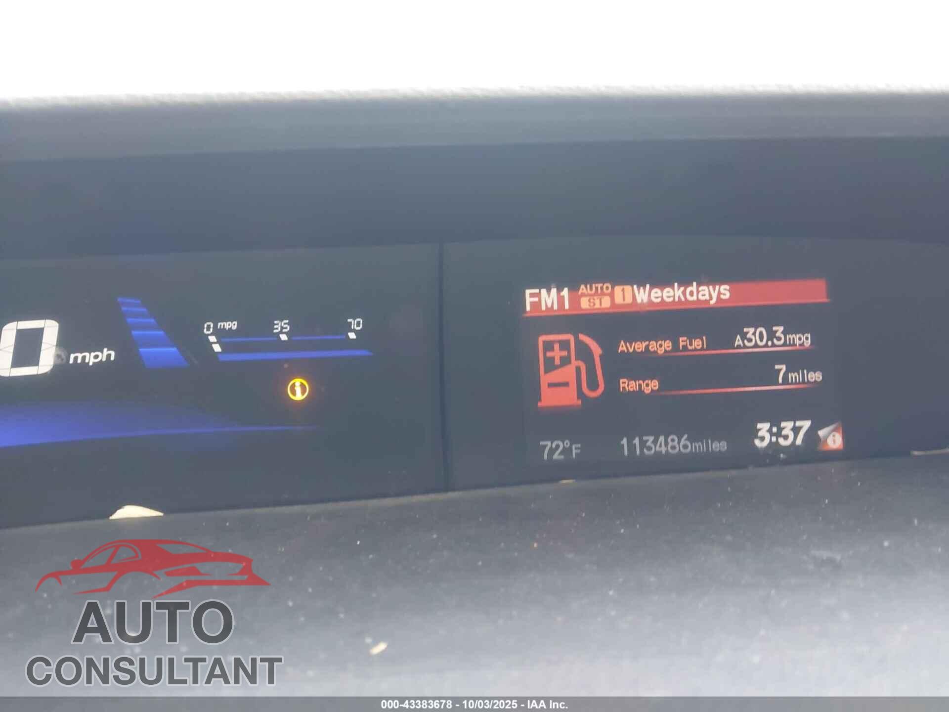 HONDA CIVIC 2013 - 2HGFB2F54DH573294