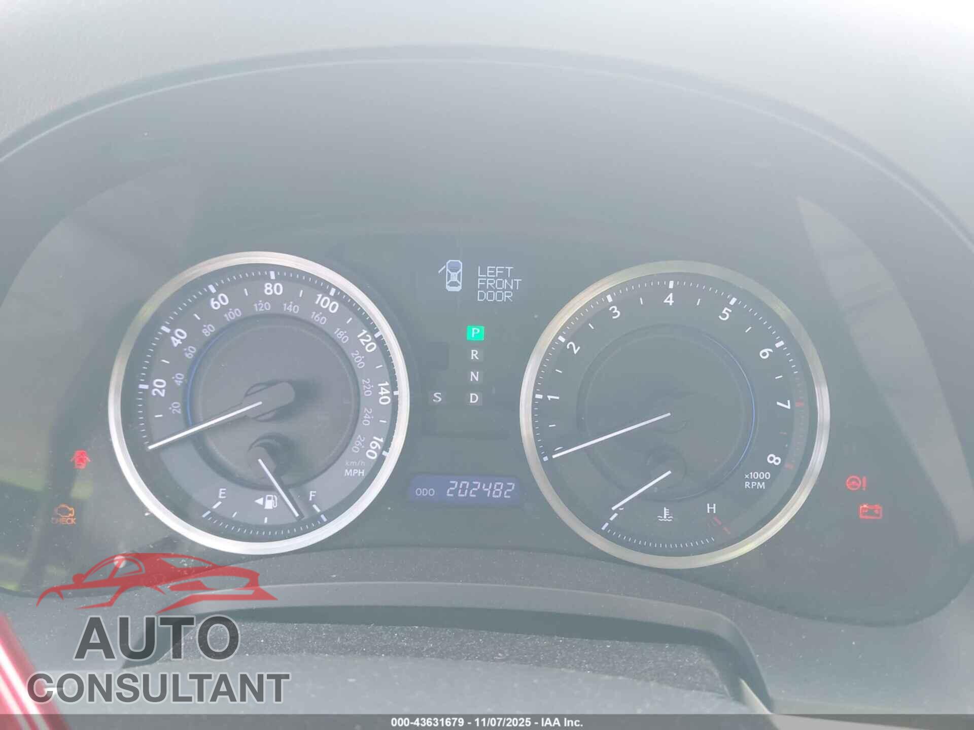 LEXUS IS 250 2012 - JTHCF5C26C5052969