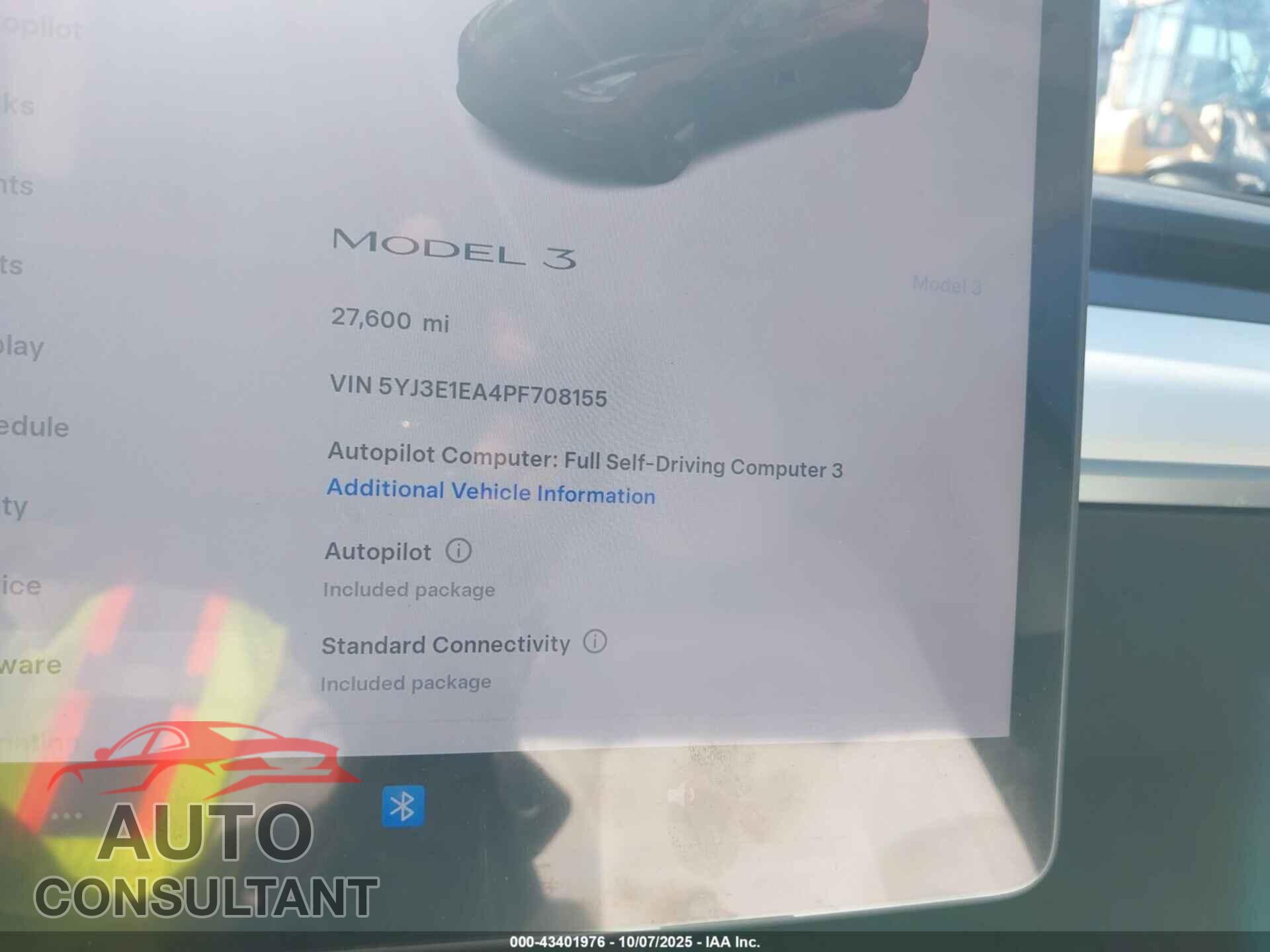 TESLA MODEL 3 2023 - 5YJ3E1EA4PF708155