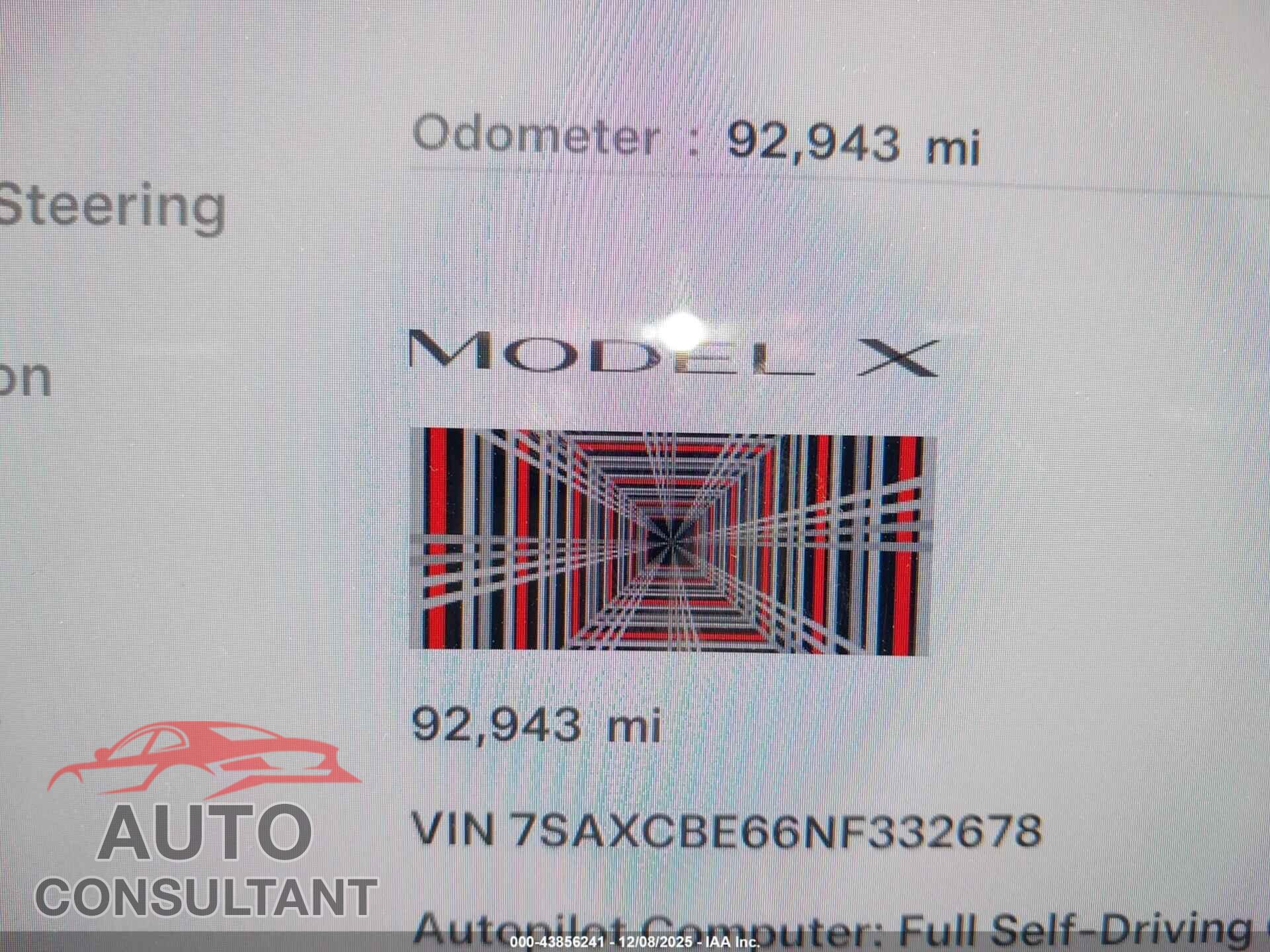 TESLA MODEL X 2022 - 7SAXCBE66NF332678