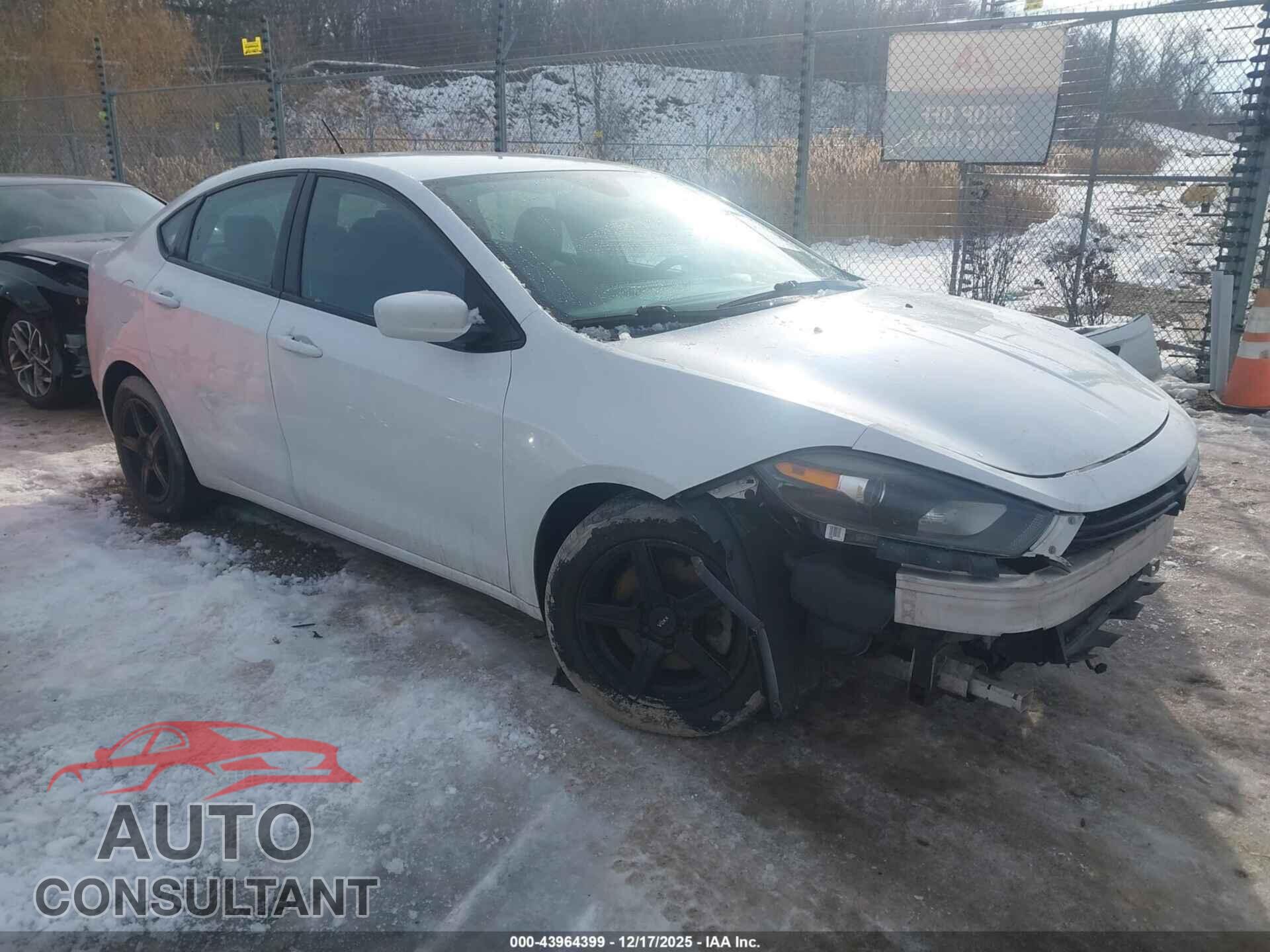 DODGE DART 2015 - 1C3CDFBB6FD102167
