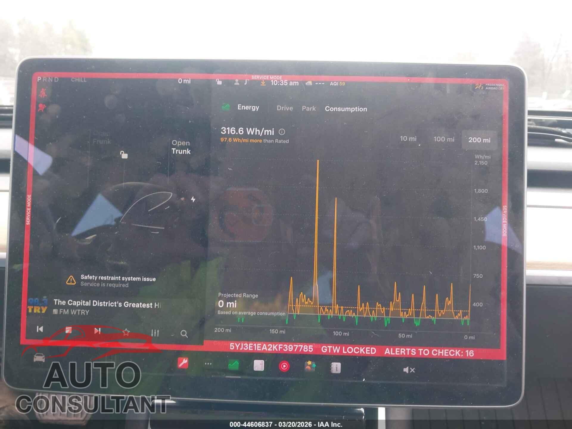 TESLA MODEL 3 2019 - 5YJ3E1EA2KF397785