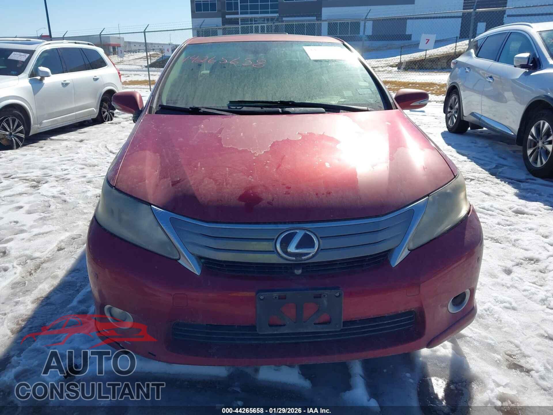 LEXUS HS 250H 2010 - JTHBB1BA3A2027082