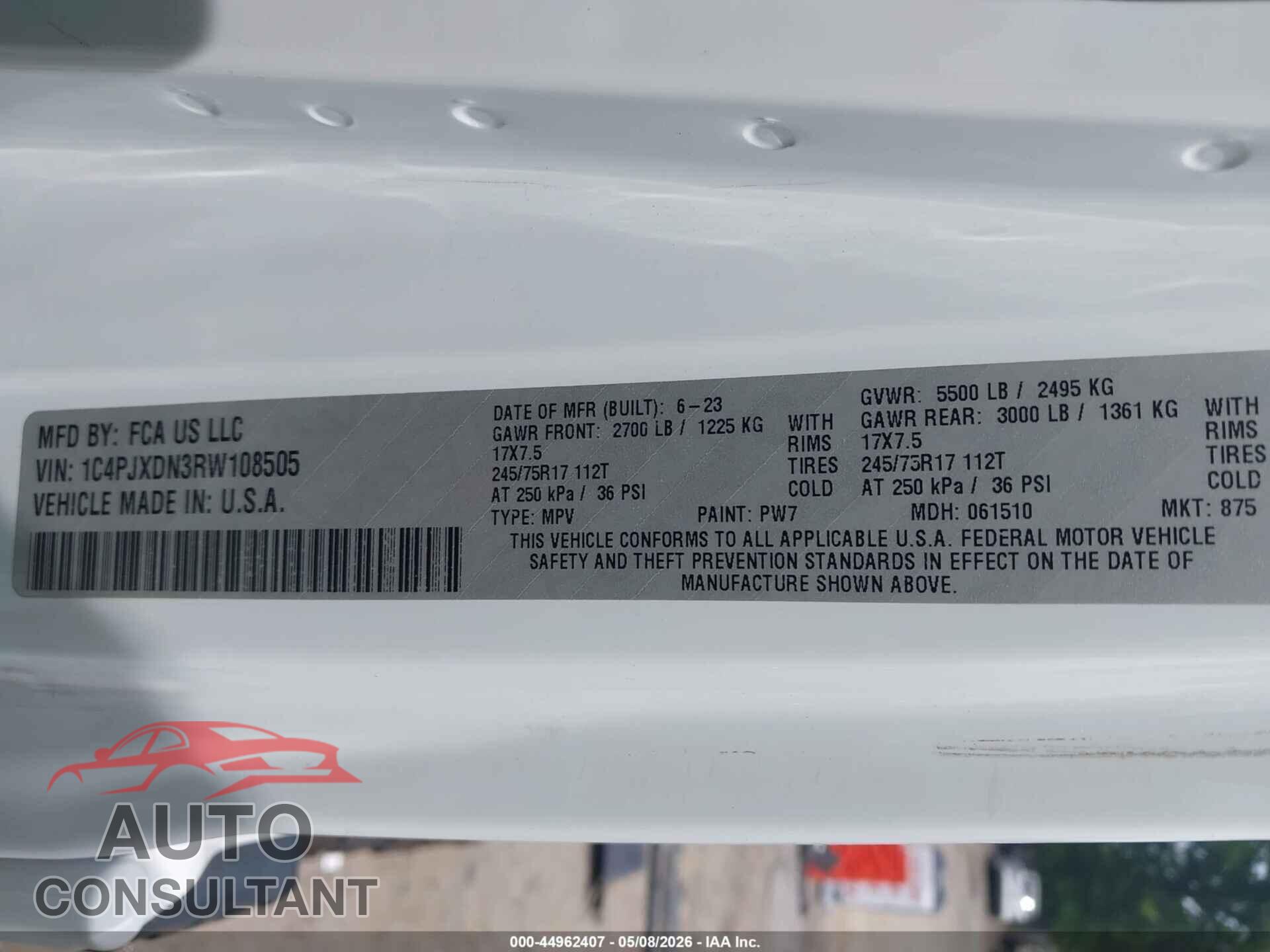 JEEP WRANGLER 2024 - 1C4PJXDN3RW108505