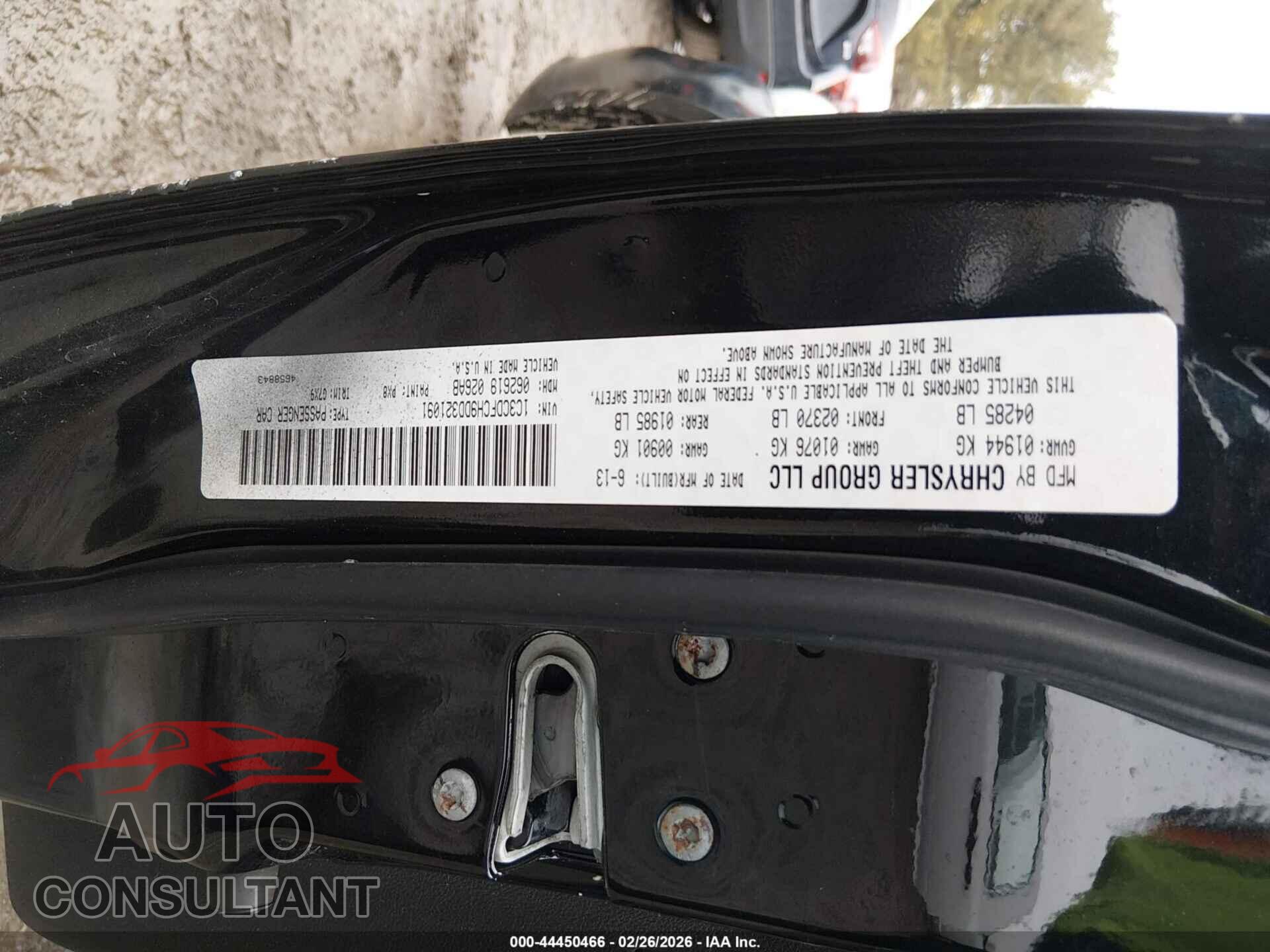 DODGE DART 2013 - 1C3CDFCH9DD321091