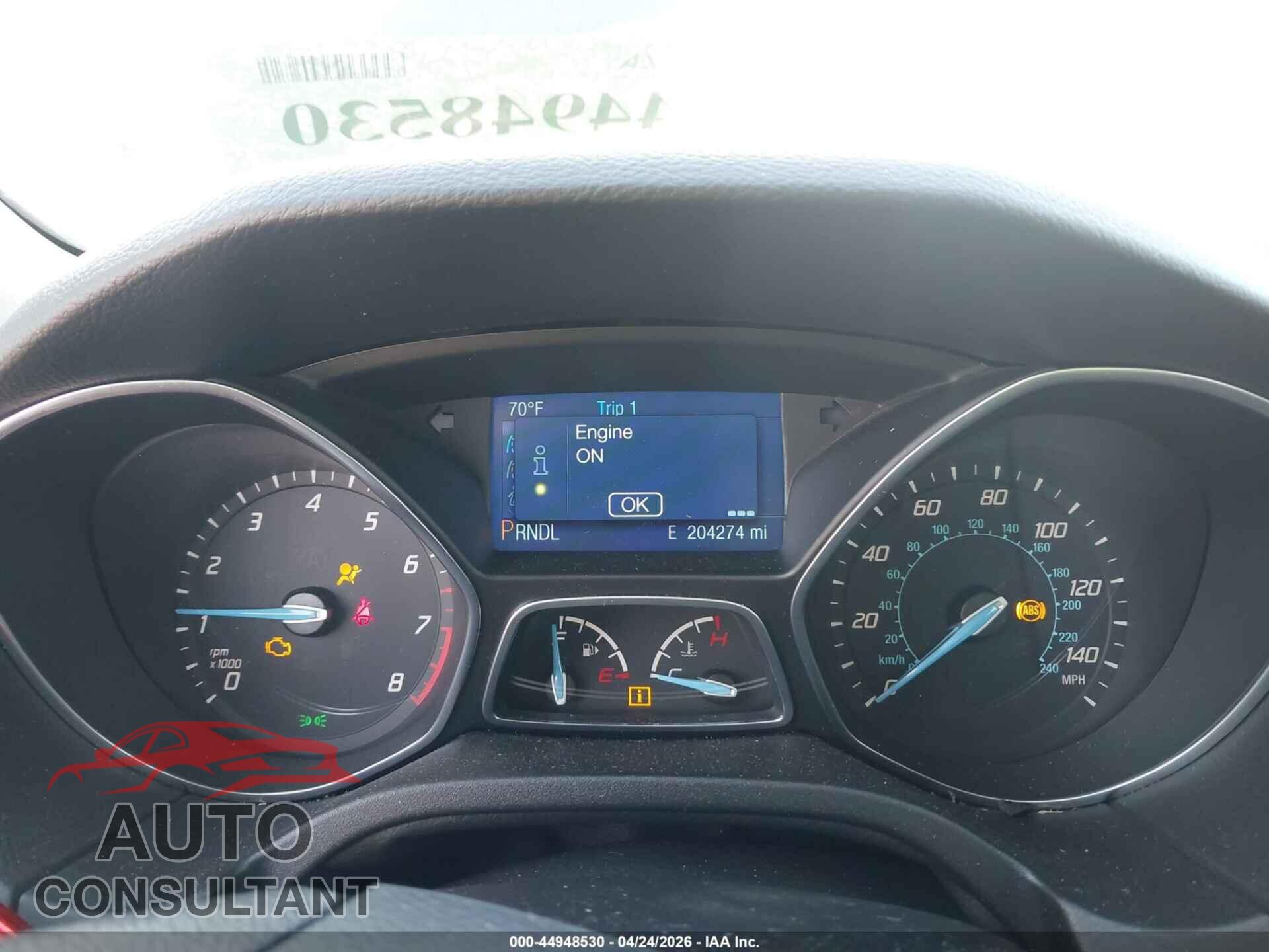 FORD FOCUS 2014 - 1FADP3F23EL297624