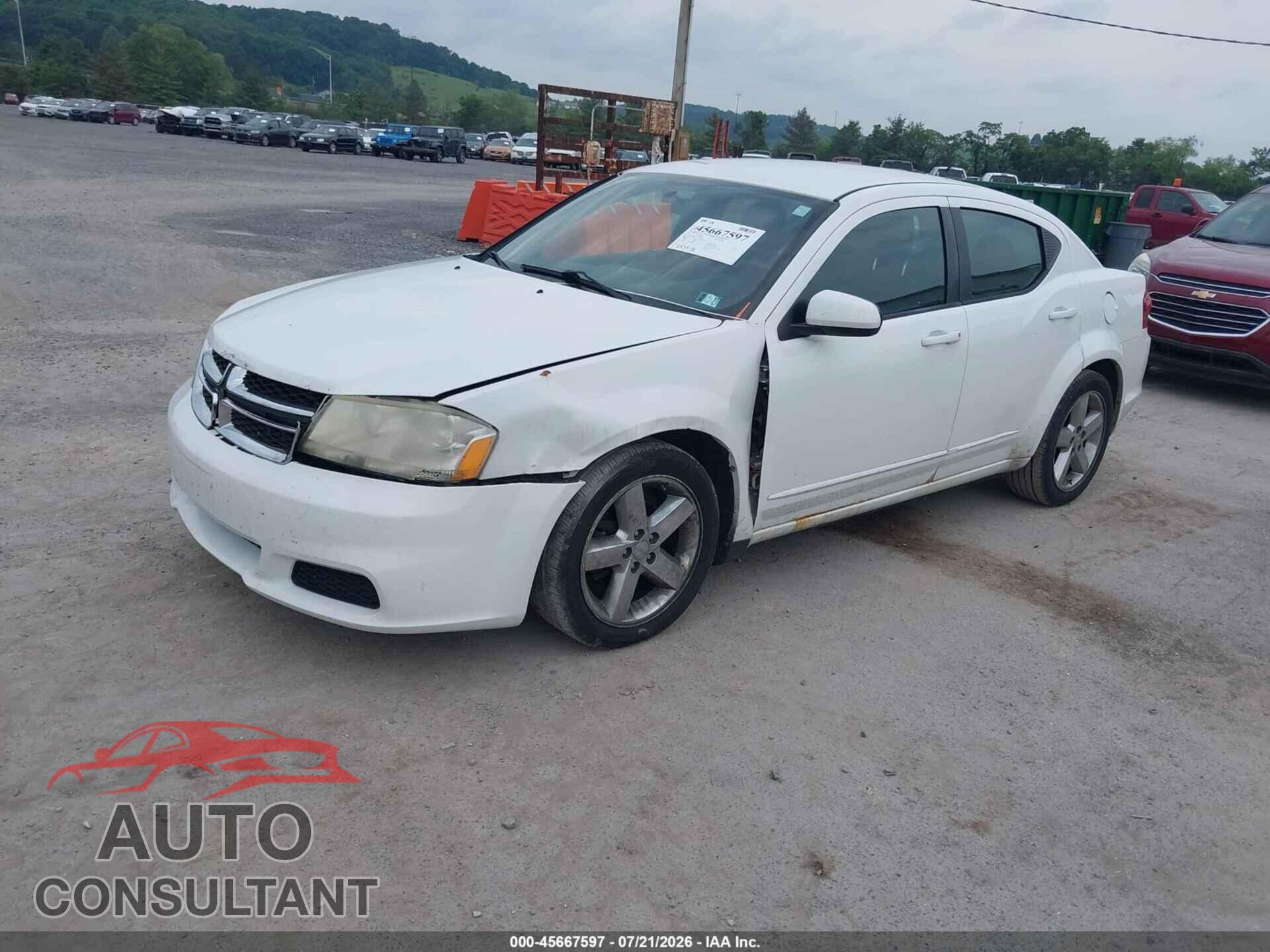 DODGE AVENGER 2011 - 1B3BD1FB6BN558826
