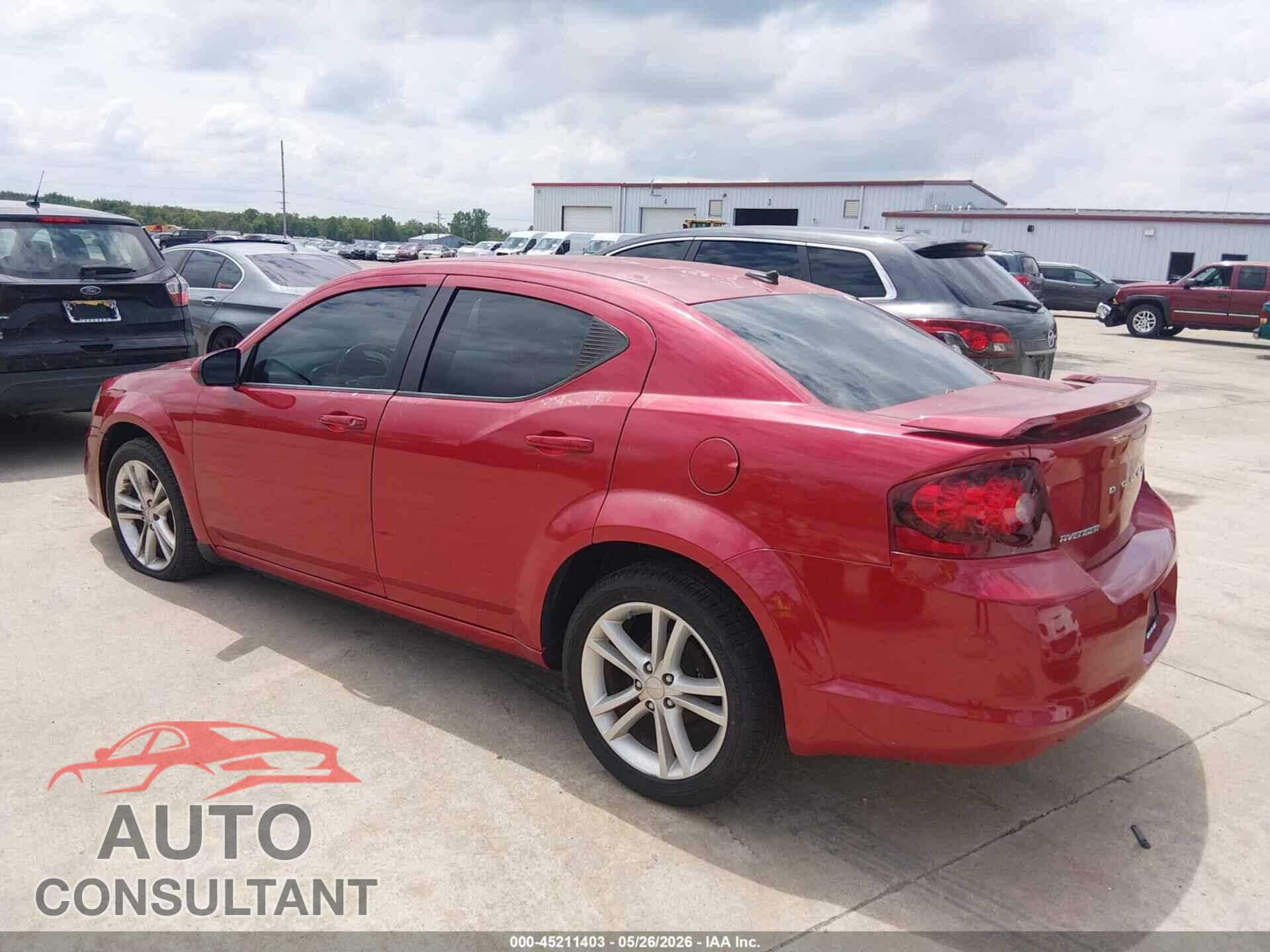 DODGE AVENGER 2011 - 1B3BD1FGXBN524416