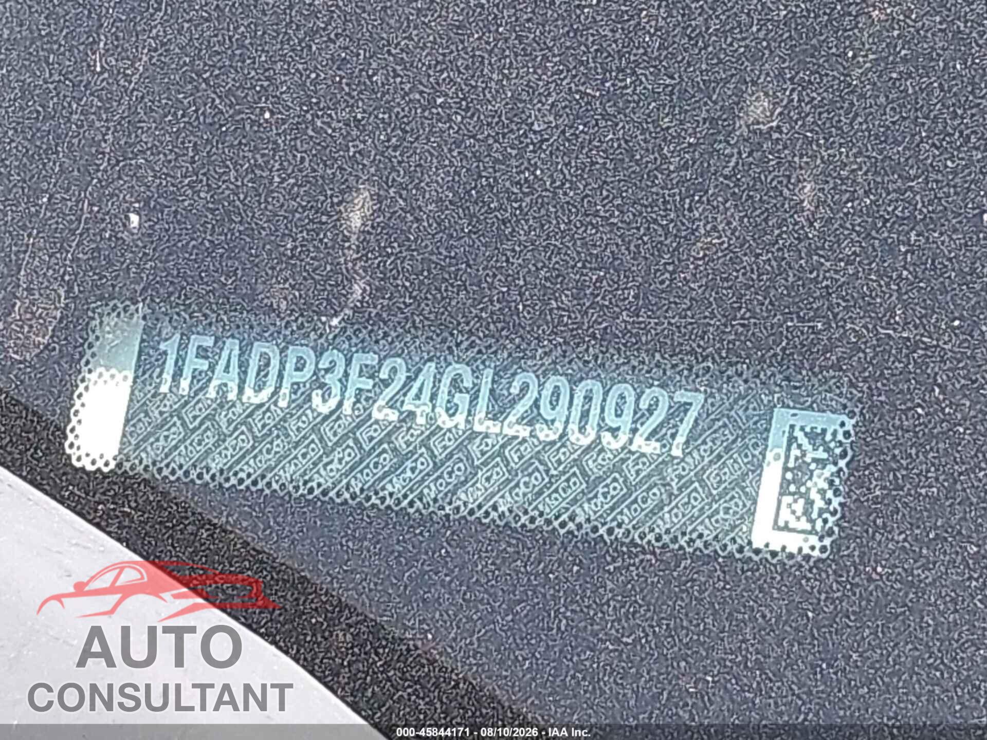 FORD FOCUS 2016 - 1FADP3F24GL290927