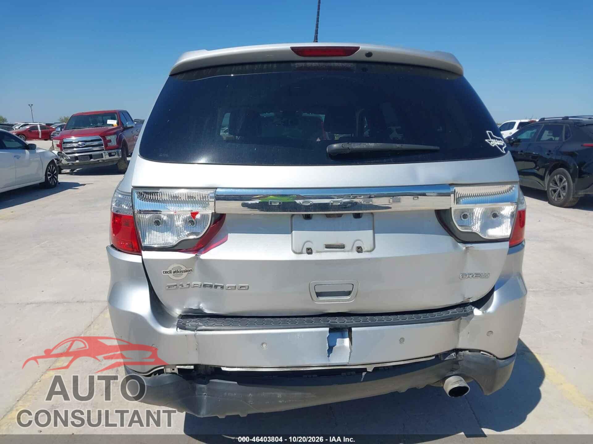 DODGE DURANGO 2012 - 1C4RDHDG9CC257890
