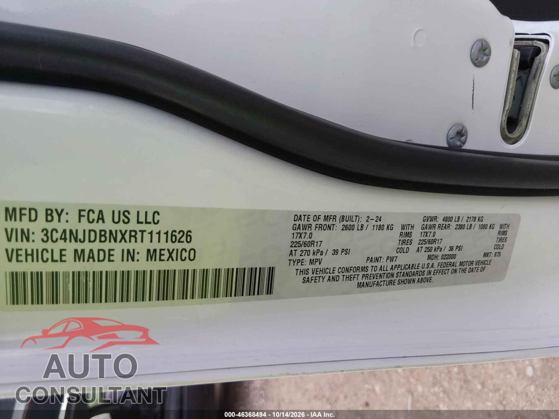 JEEP COMPASS 2024 - 3C4NJDBNXRT111626