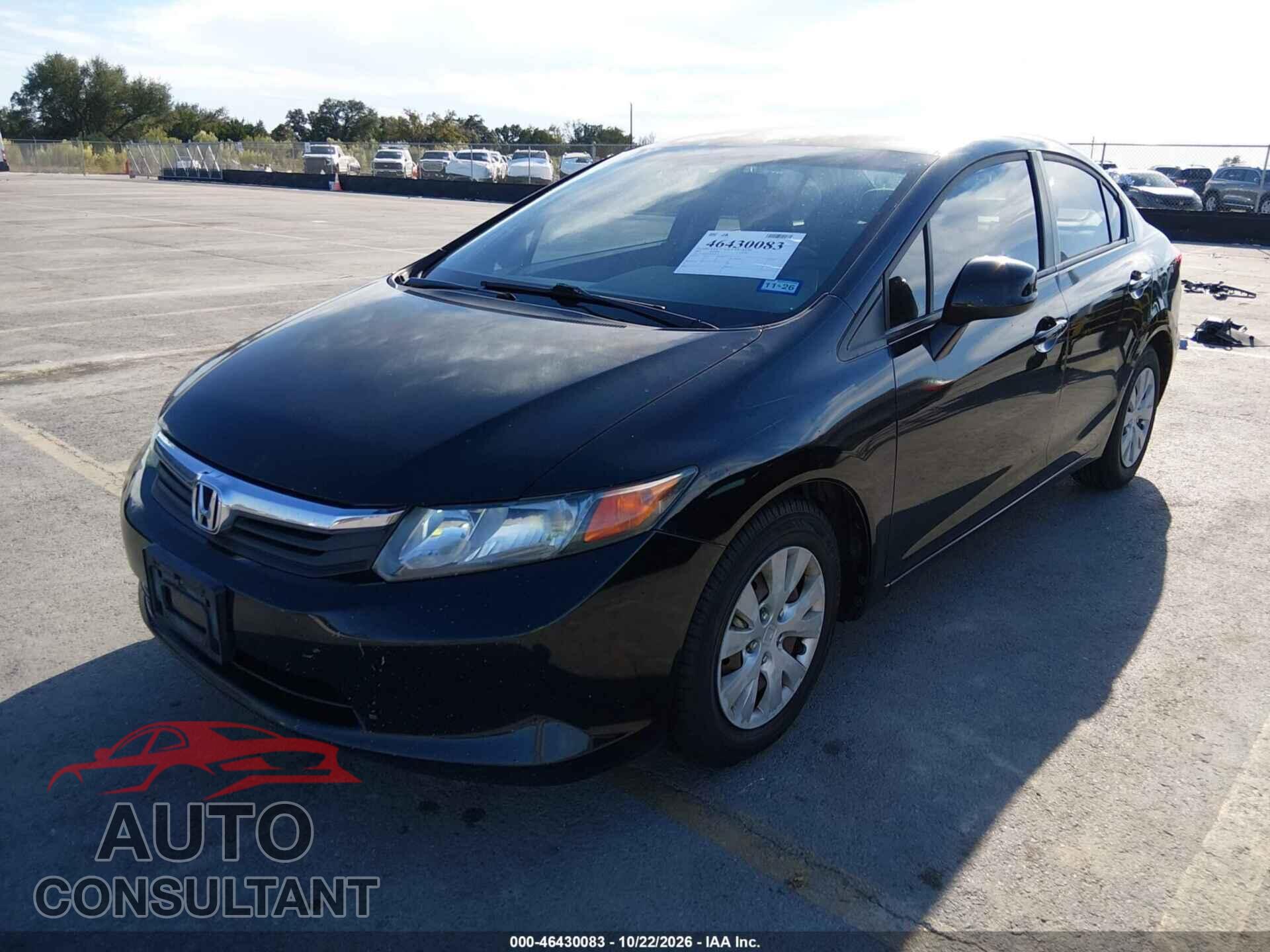 HONDA CIVIC 2012 - 2HGFB2F57CH588435