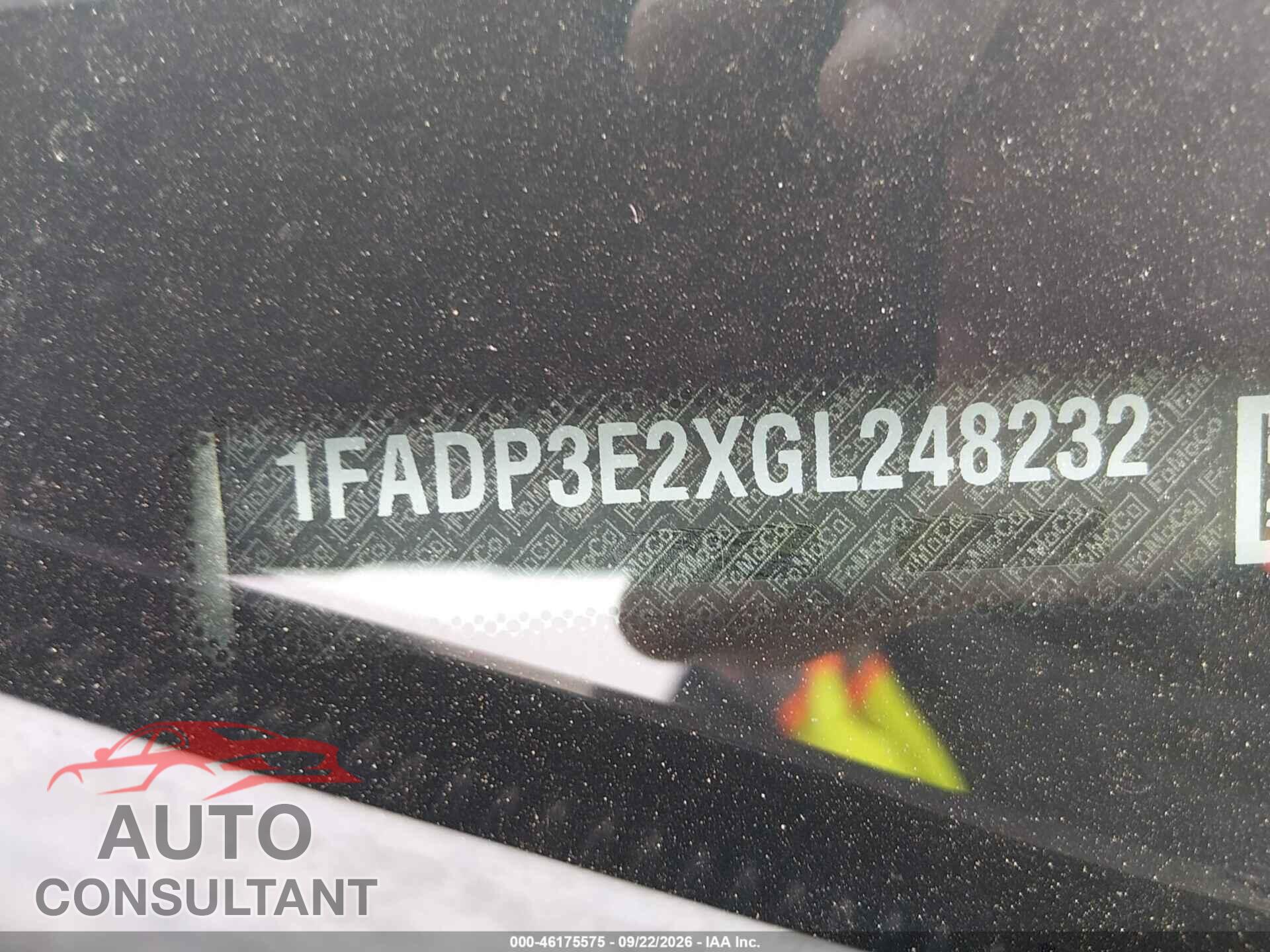 FORD FOCUS 2016 - 1FADP3E2XGL248232