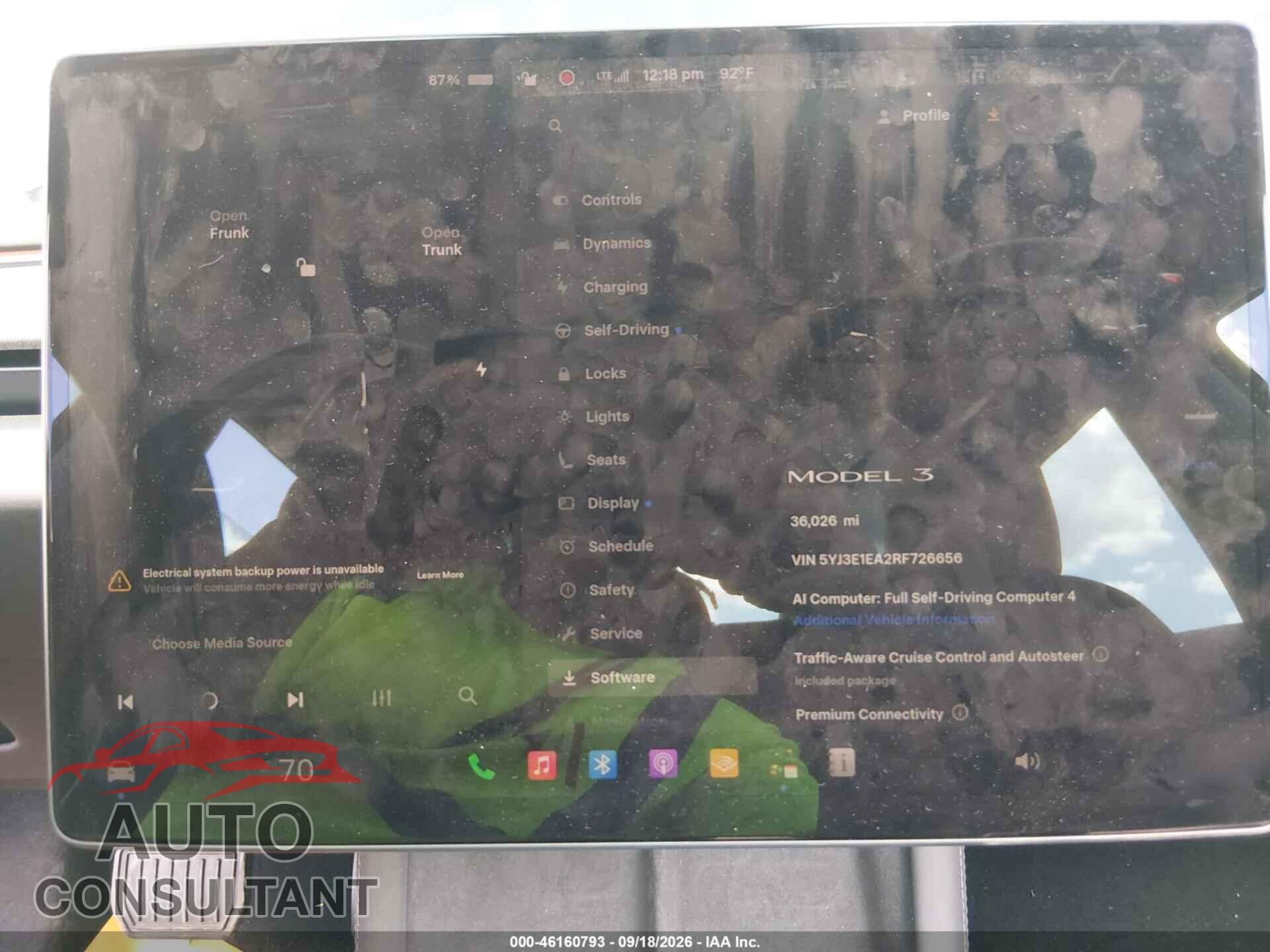 TESLA MODEL 3 2024 - 5YJ3E1EA2RF726656