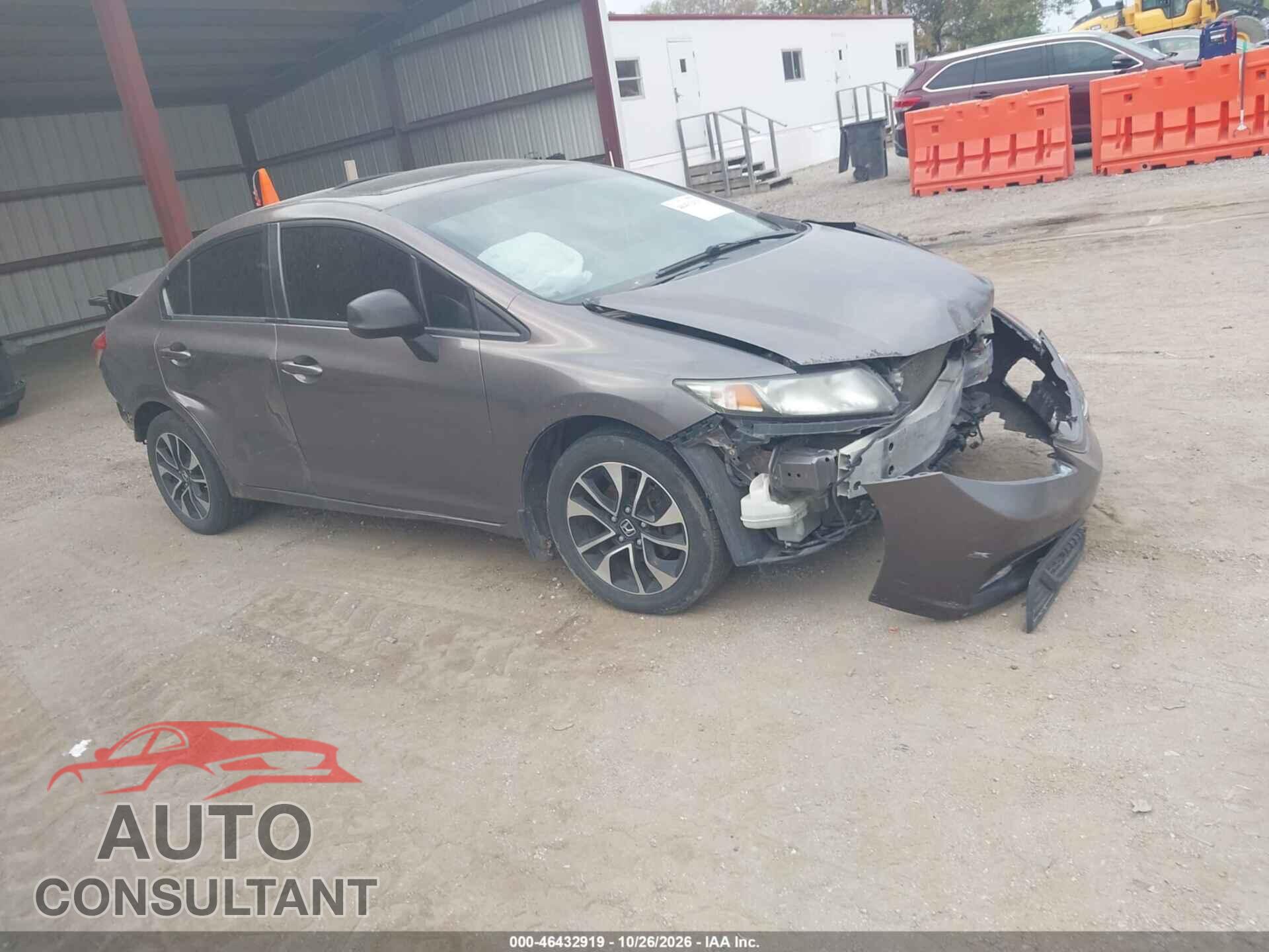 HONDA CIVIC 2013 - 19XFB2F89DE019656
