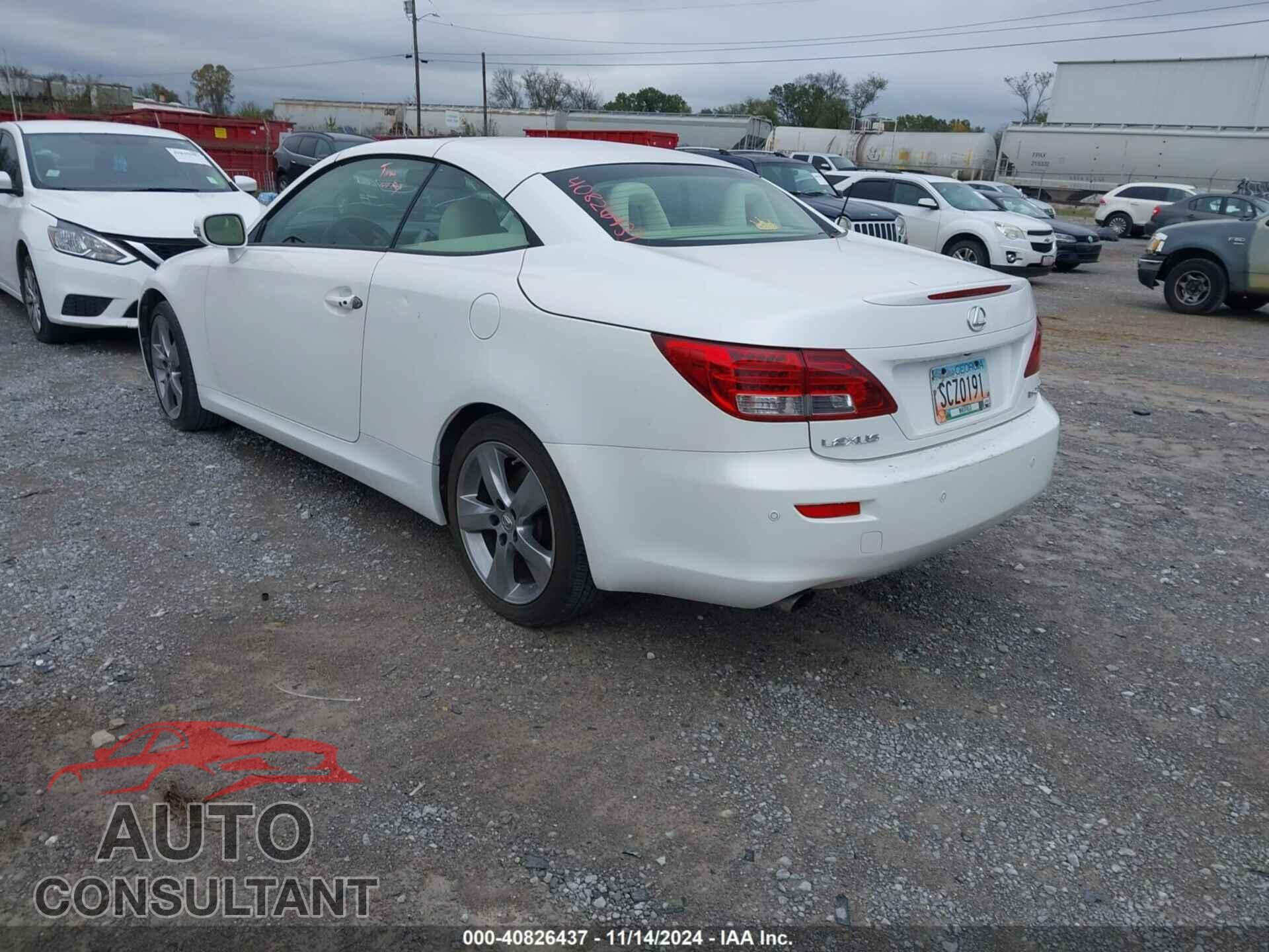 LEXUS IS 250C 2010 - JTHFF2C23A2509148