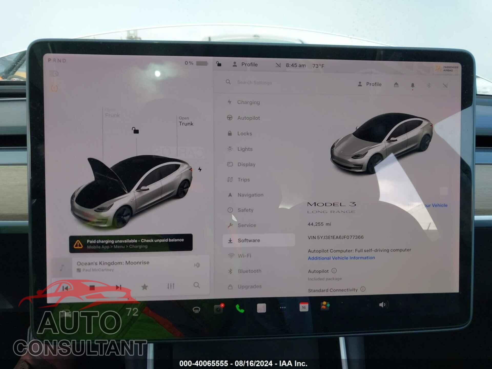 TESLA MODEL 3 2018 - 5YJ3E1EA6JF077366