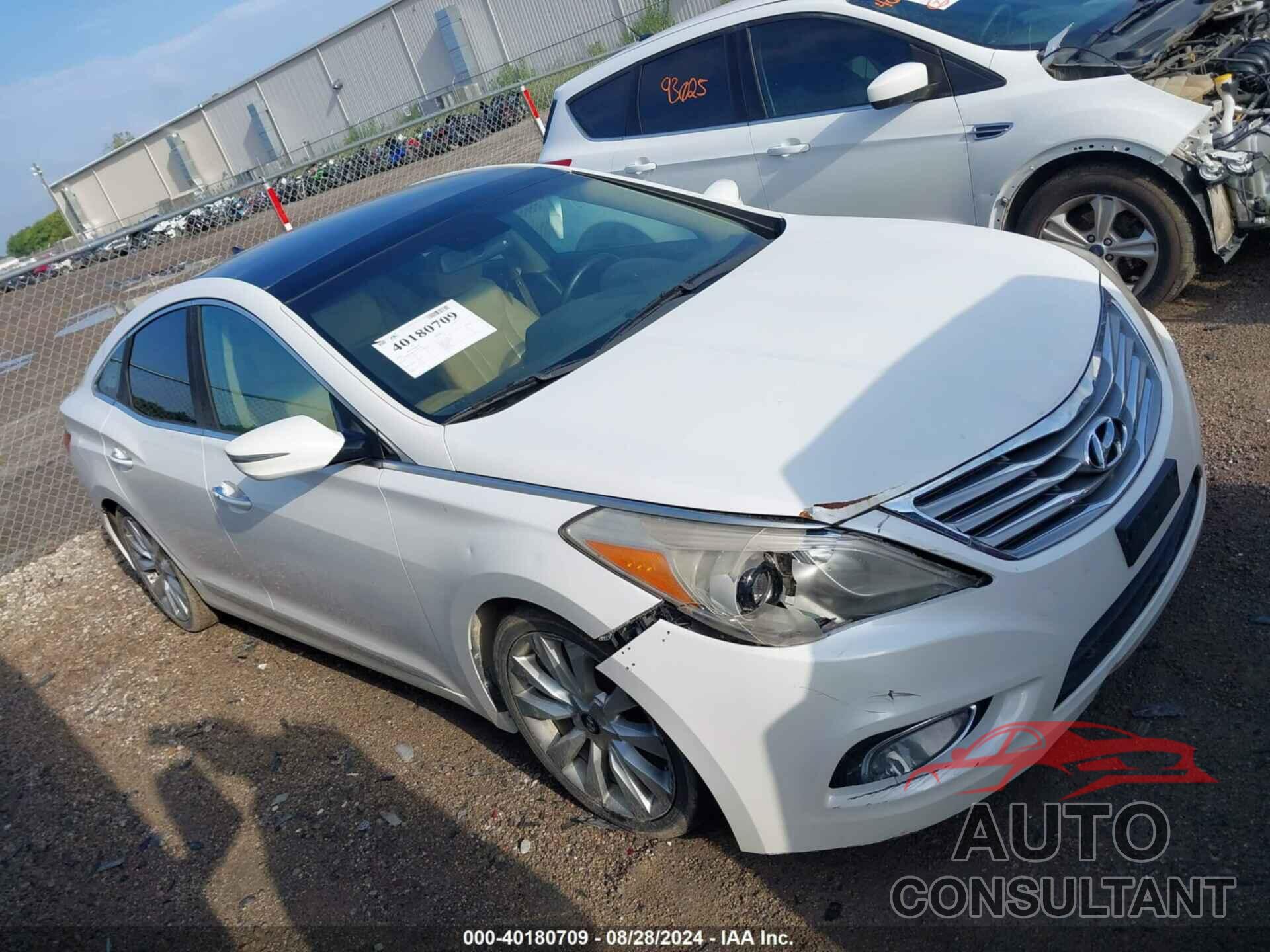 HYUNDAI AZERA 2012 - KMHFH4JG5CA163369