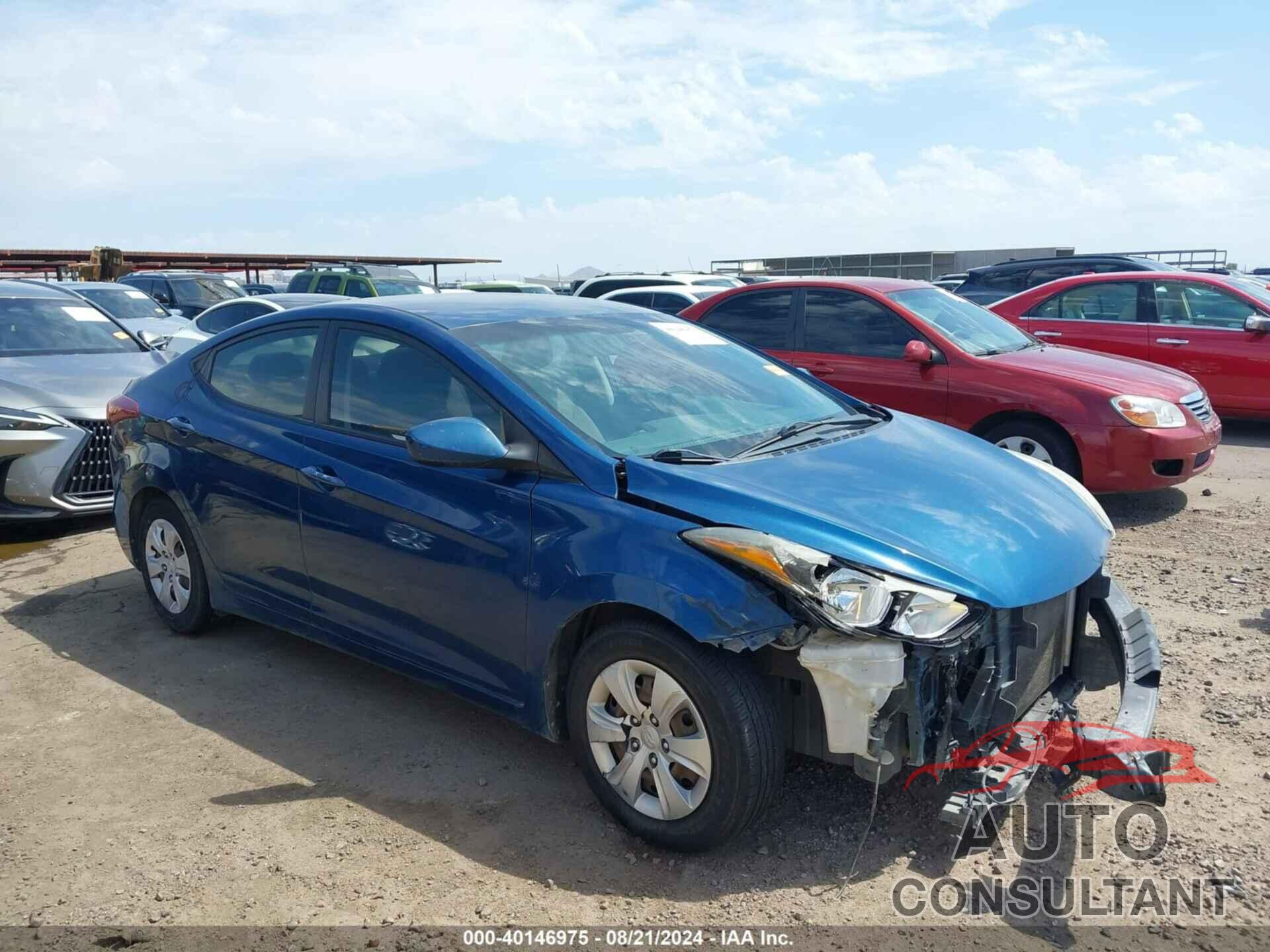 HYUNDAI ELANTRA 2016 - KMHDH4AE5GU619610