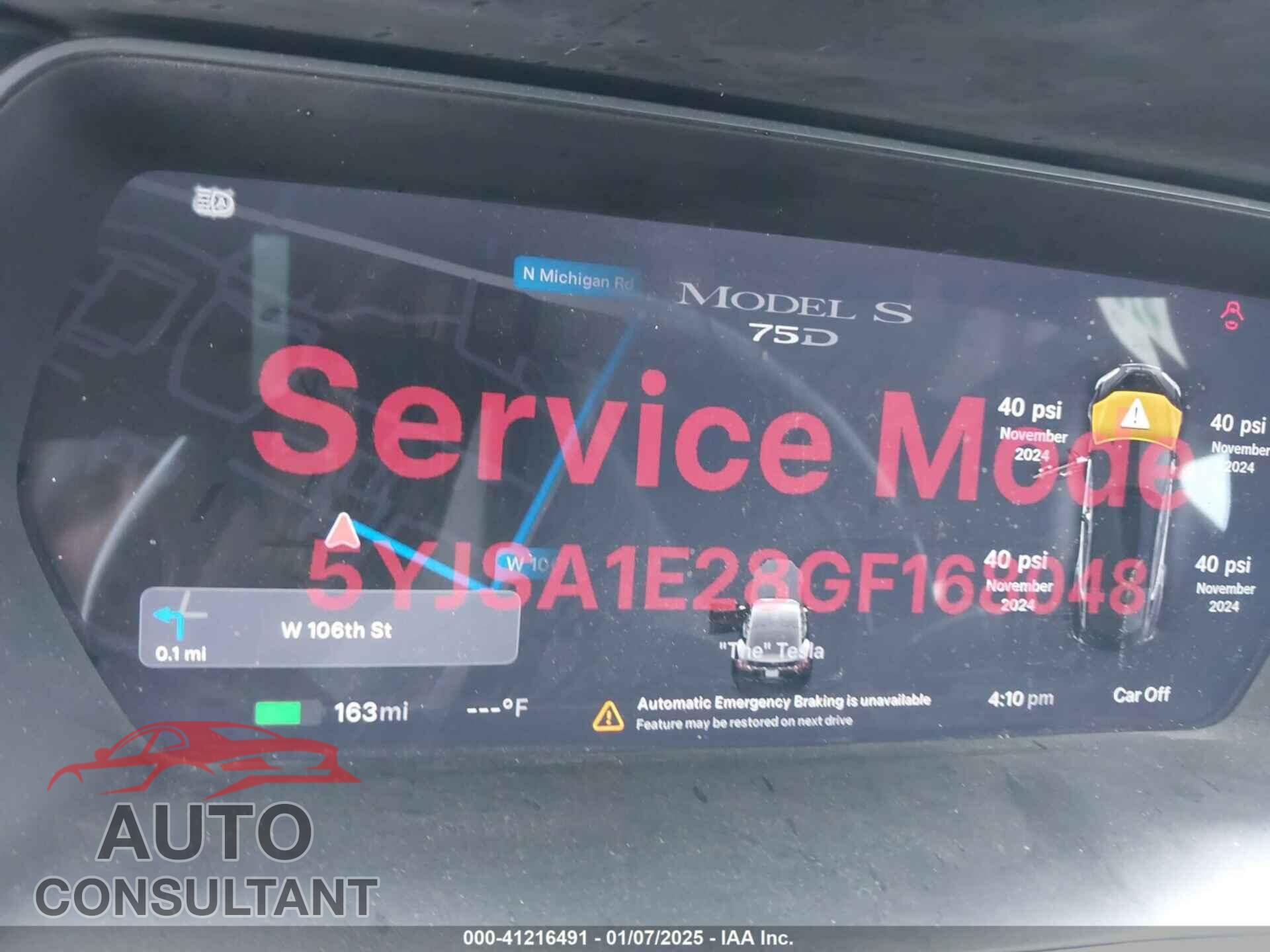 TESLA MODEL S 2016 - 5YJSA1E28GF168048