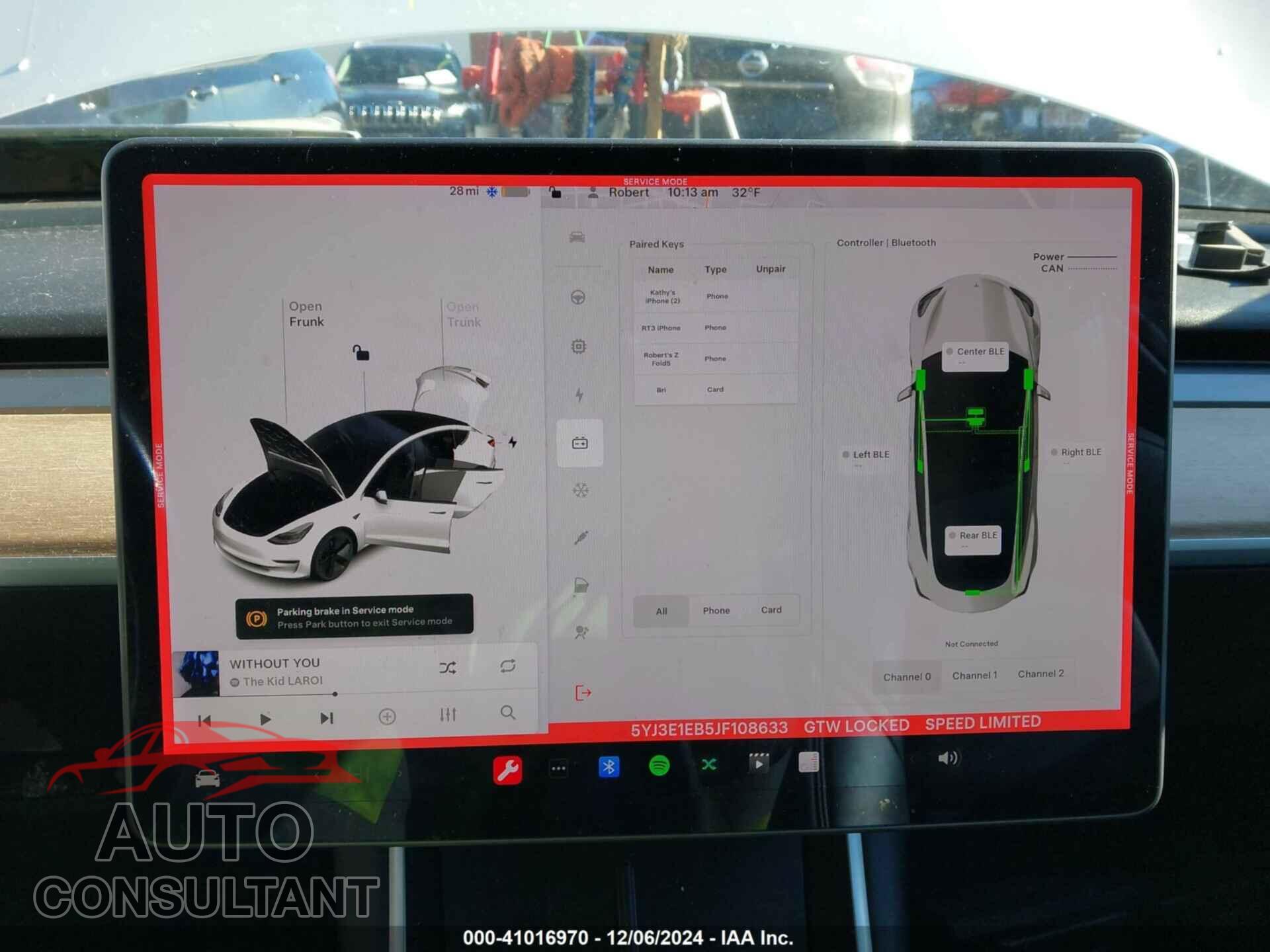 TESLA MODEL 3 2018 - 5YJ3E1EB5JF108633
