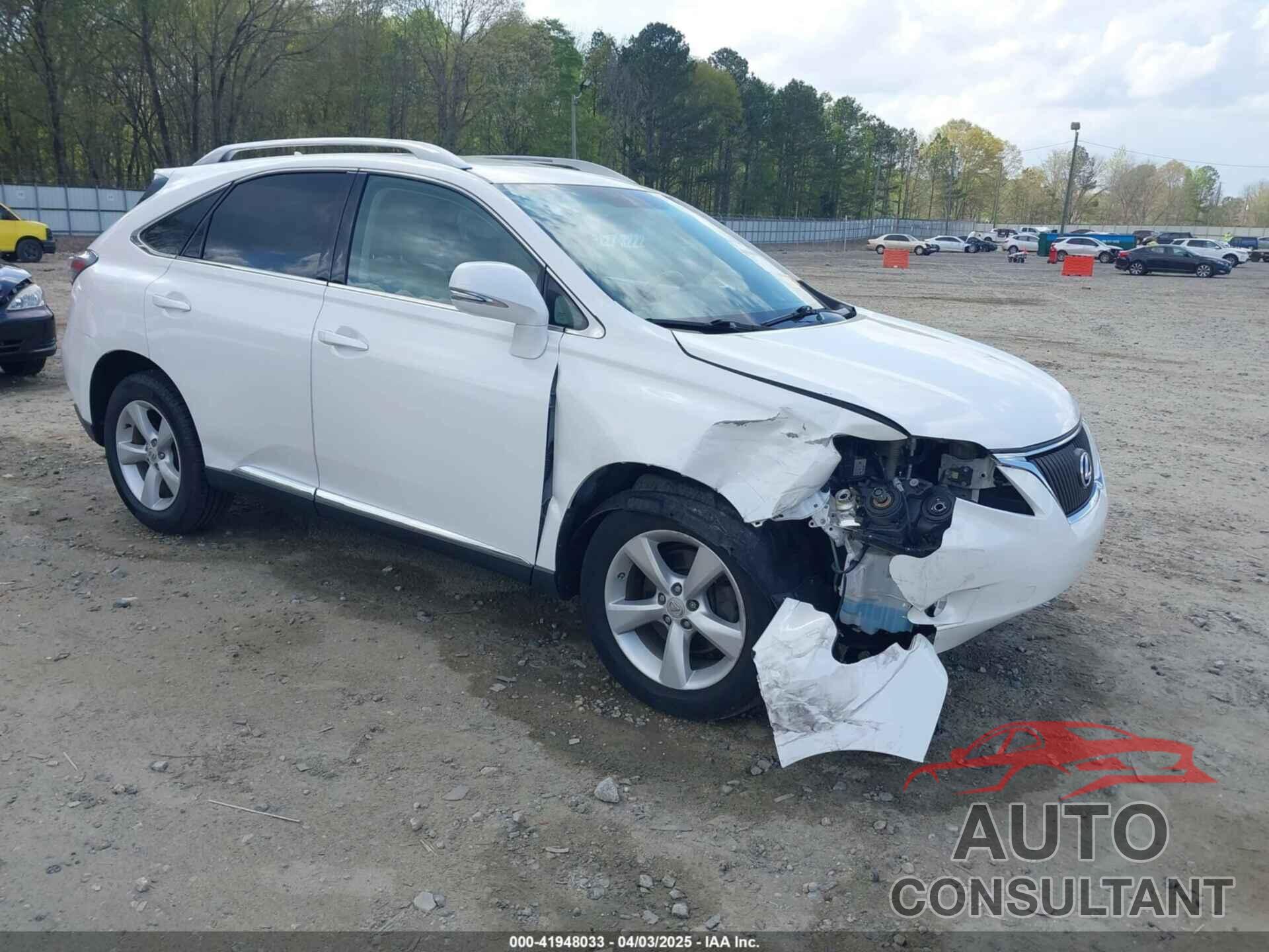 LEXUS RX 350 2012 - 2T2BK1BA9CC131013